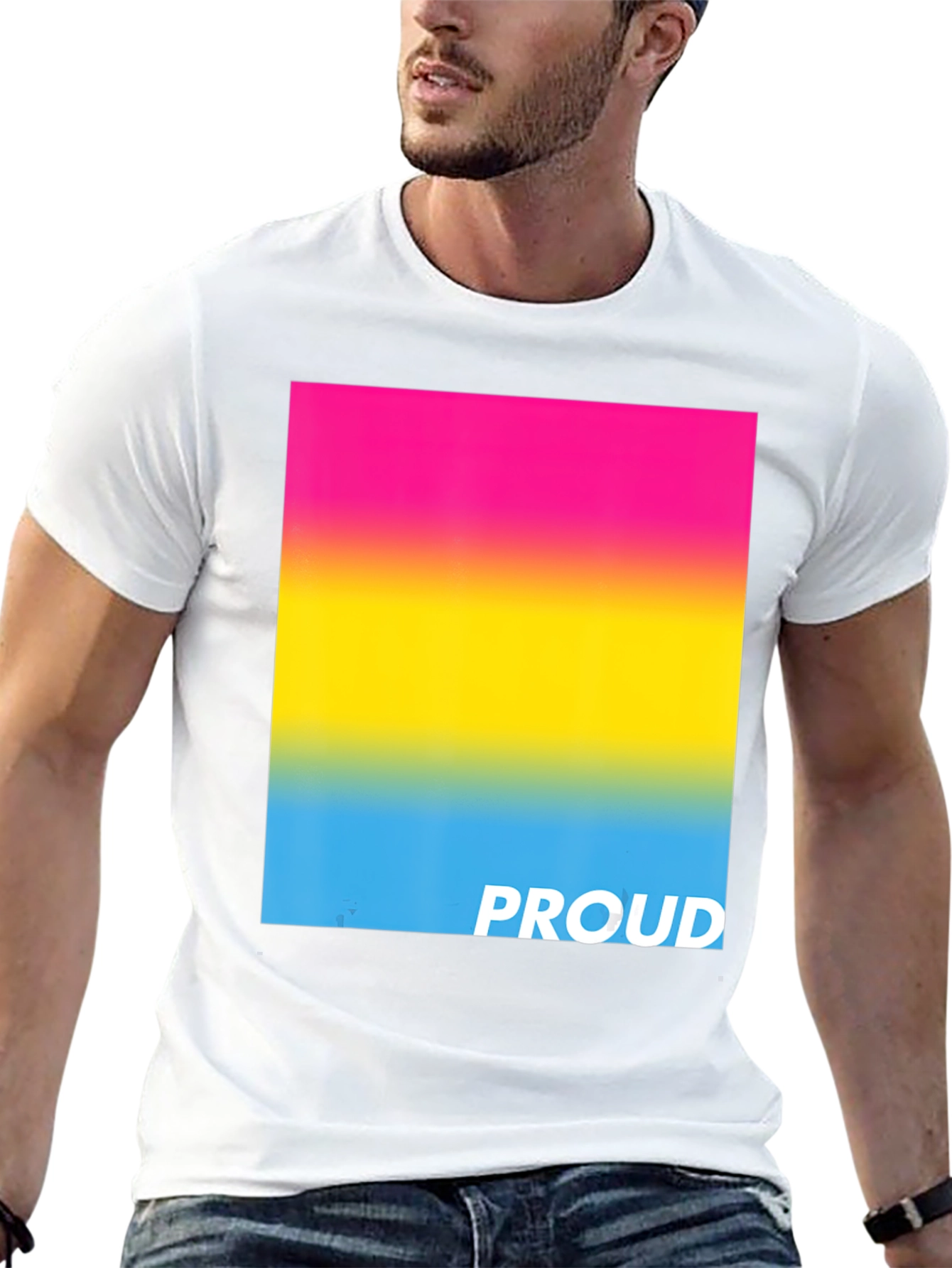 Pansexual Pride T-Shirt - Black Cotton Blend Tee