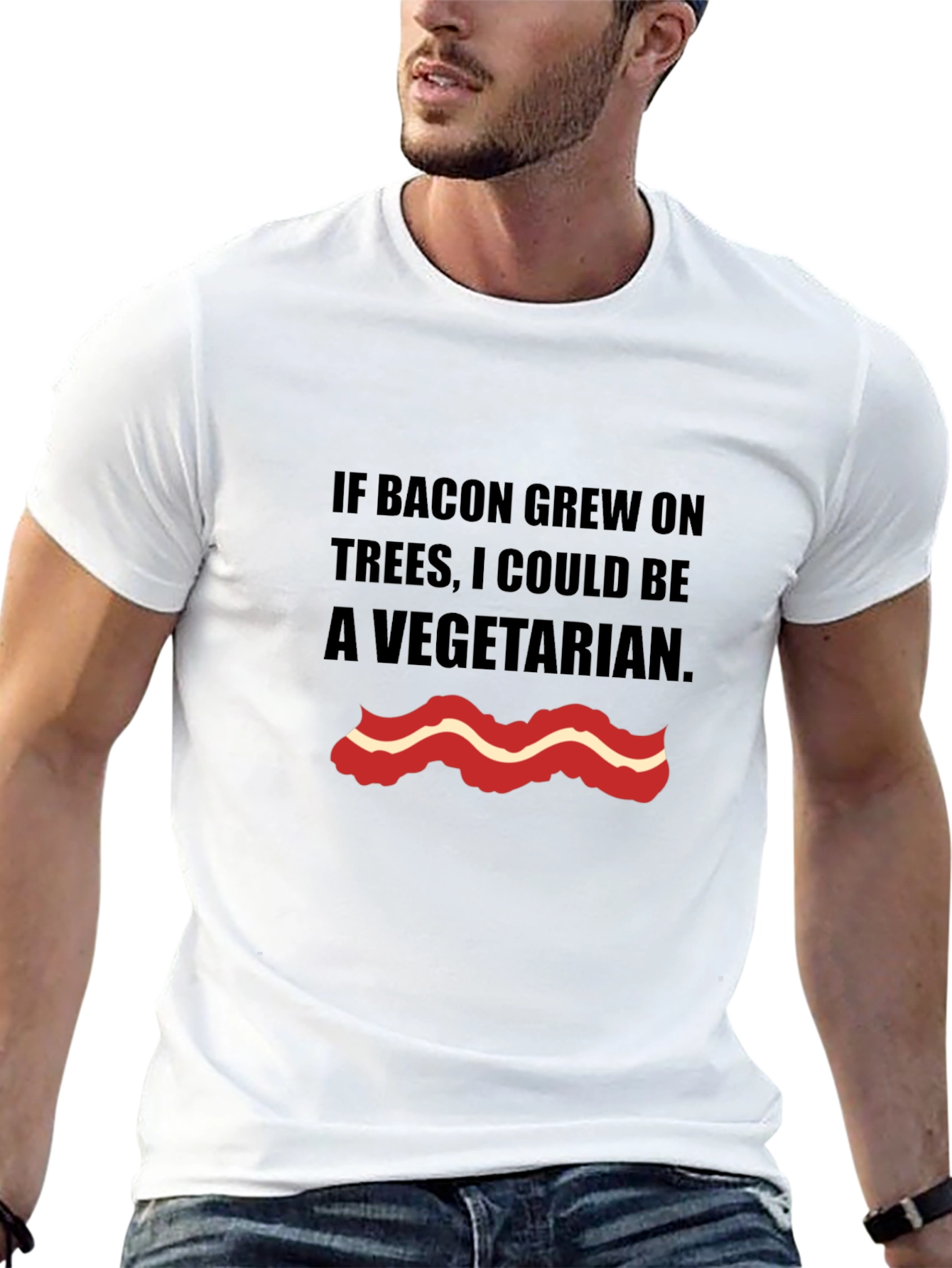 Bacon Trees Vegetarian Graphic T-Shirt