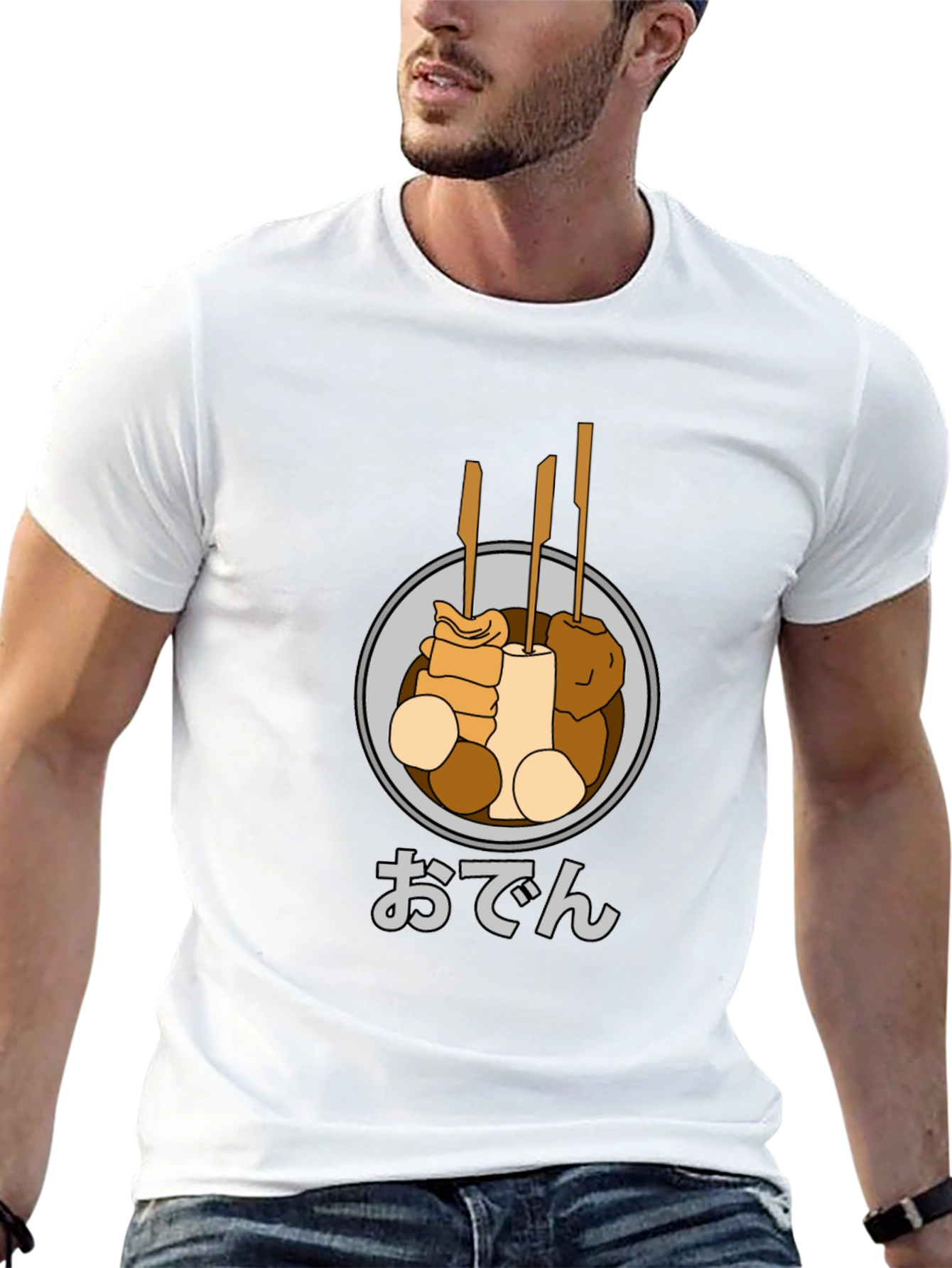 Oden Food Graphic T-Shirt - Japanese Street Food Tee