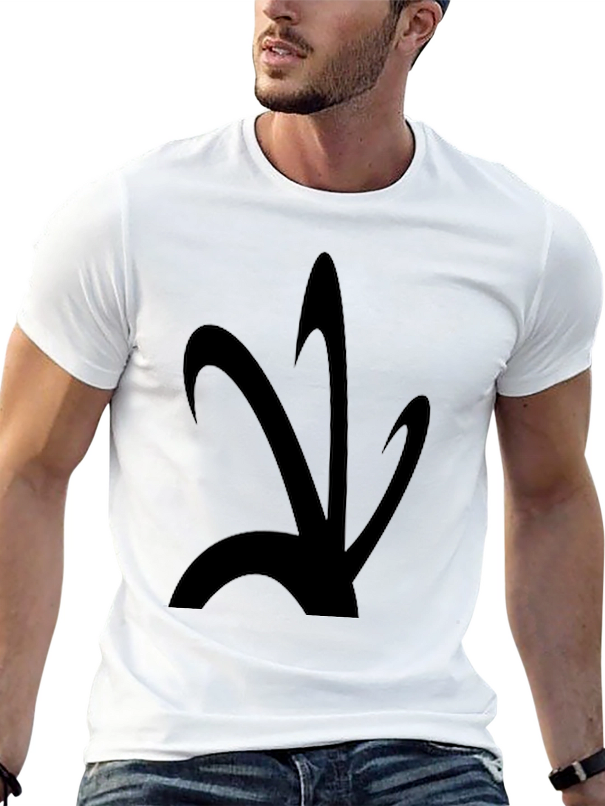 Abstract Graphic Black T-Shirt