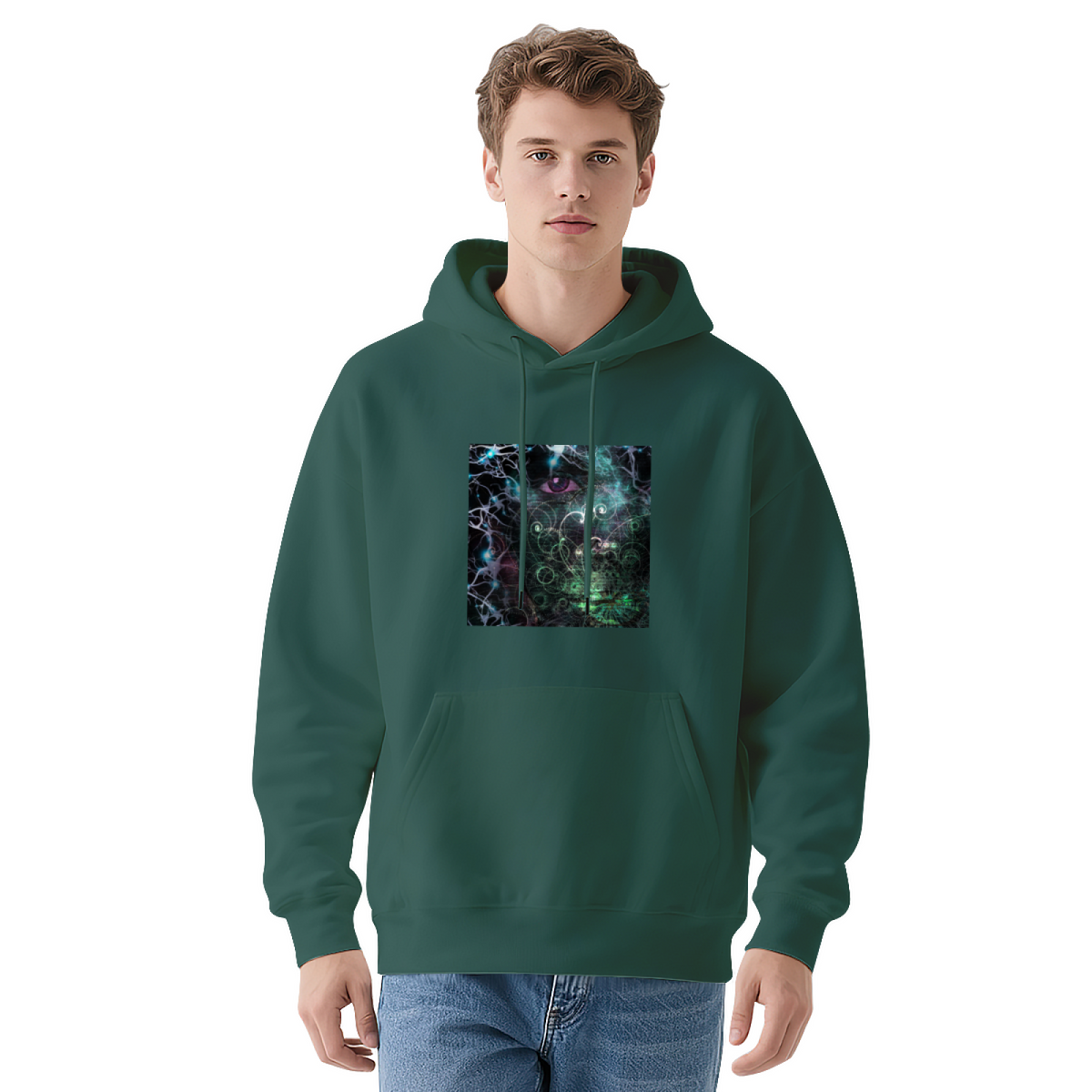 Cyber Glowing Mystical Eye Dark Hoodie