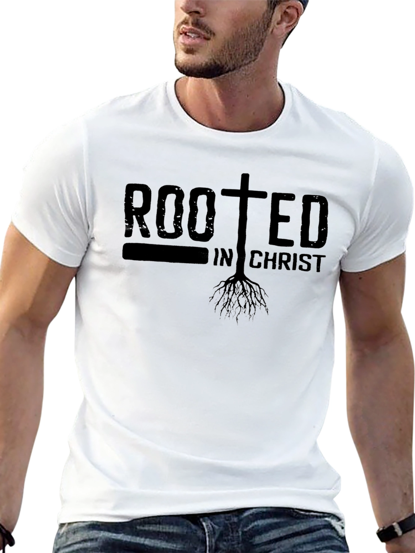 Rooted in Christ T-Shirt - Christian Faith Tee
