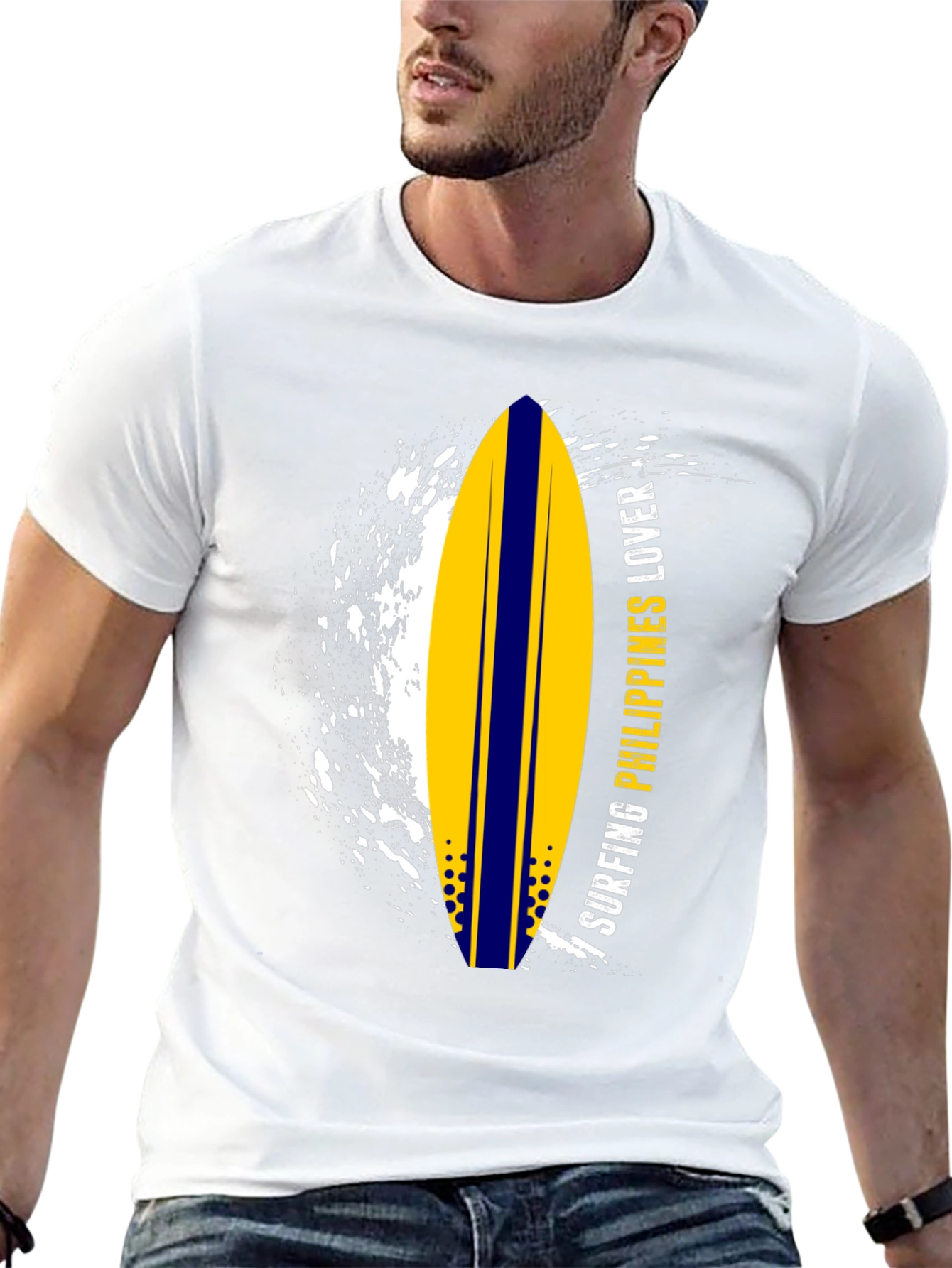 Surfing Philippines Lover Graphic Tee - Black