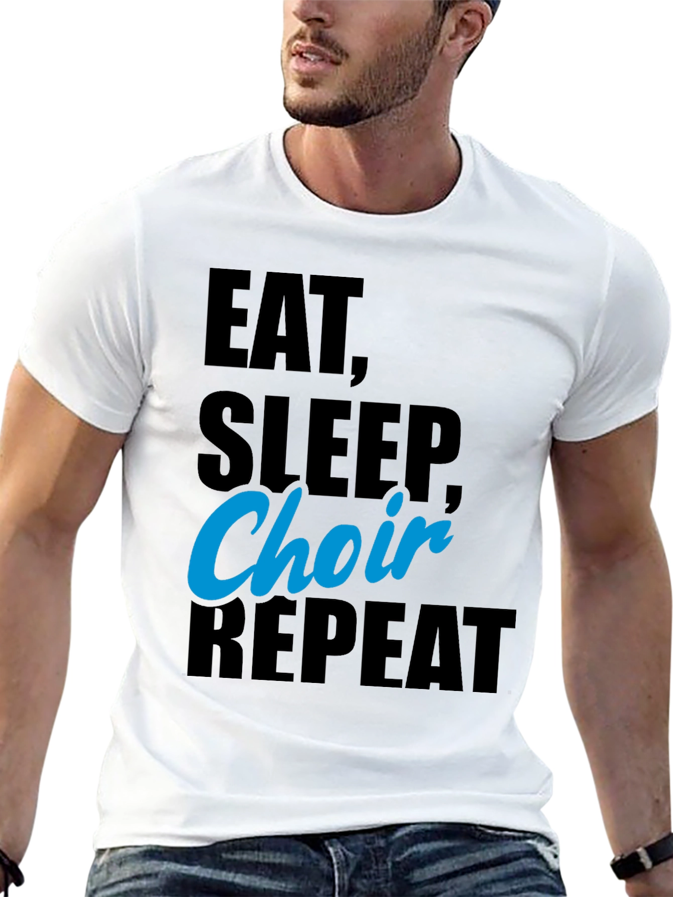 Eat Sleep Choir Repeat Black T-Shirt