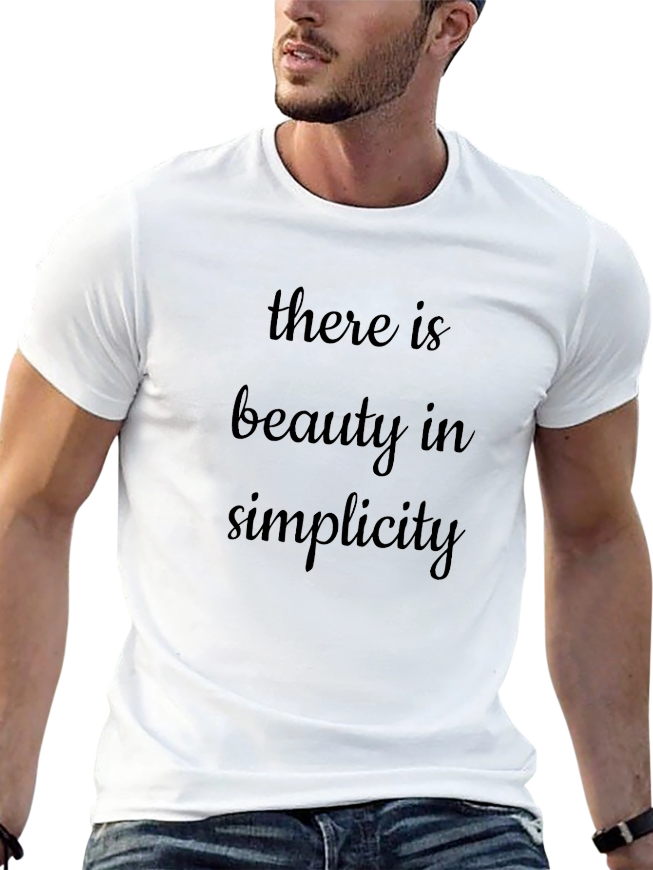 Minimalist Beauty in Simplicity Black T-Shirt