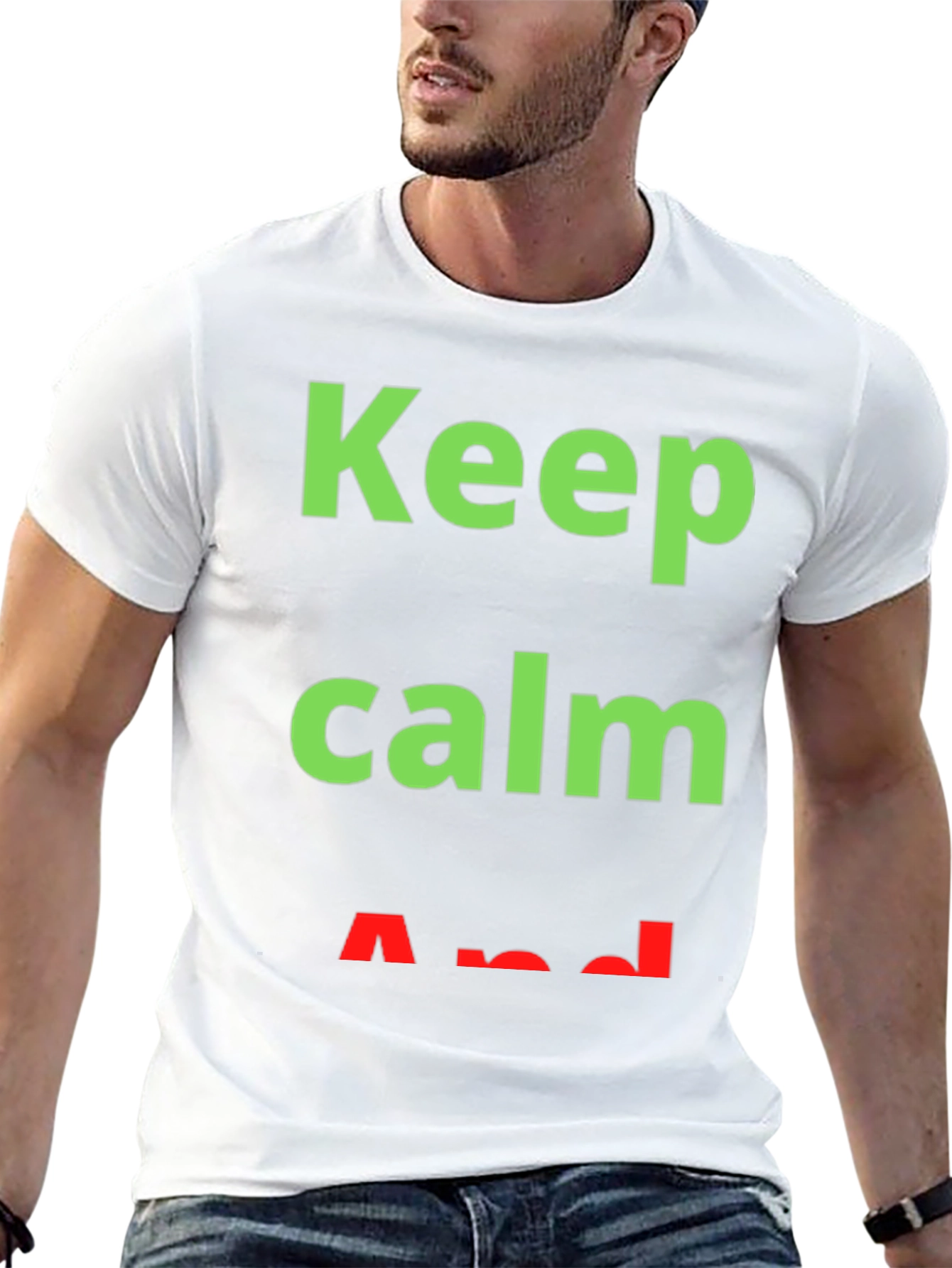 Keep Calm T-Shirt - Trendy Slogan Tee