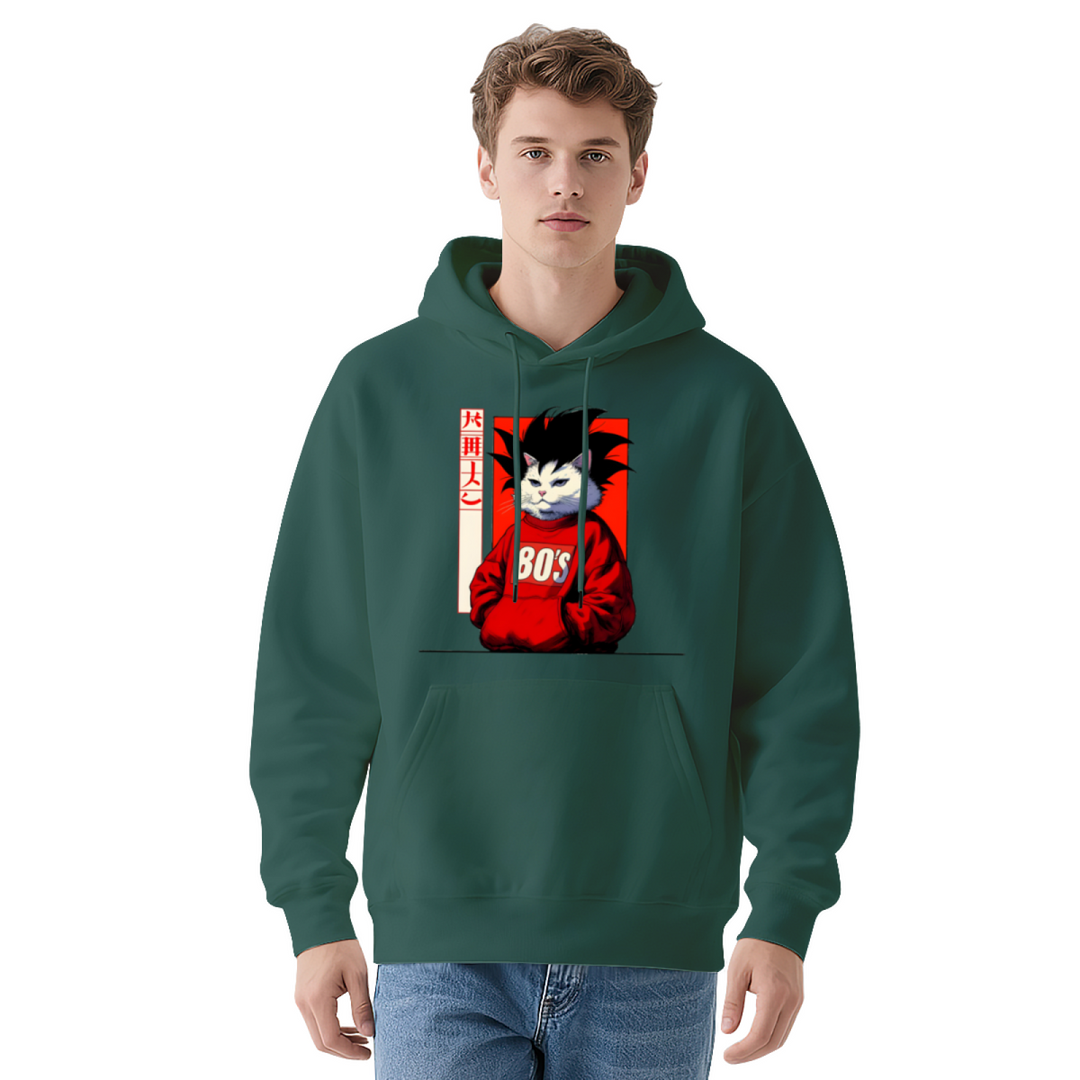 Stylish Pullover Hoodie - Cat Lover Design