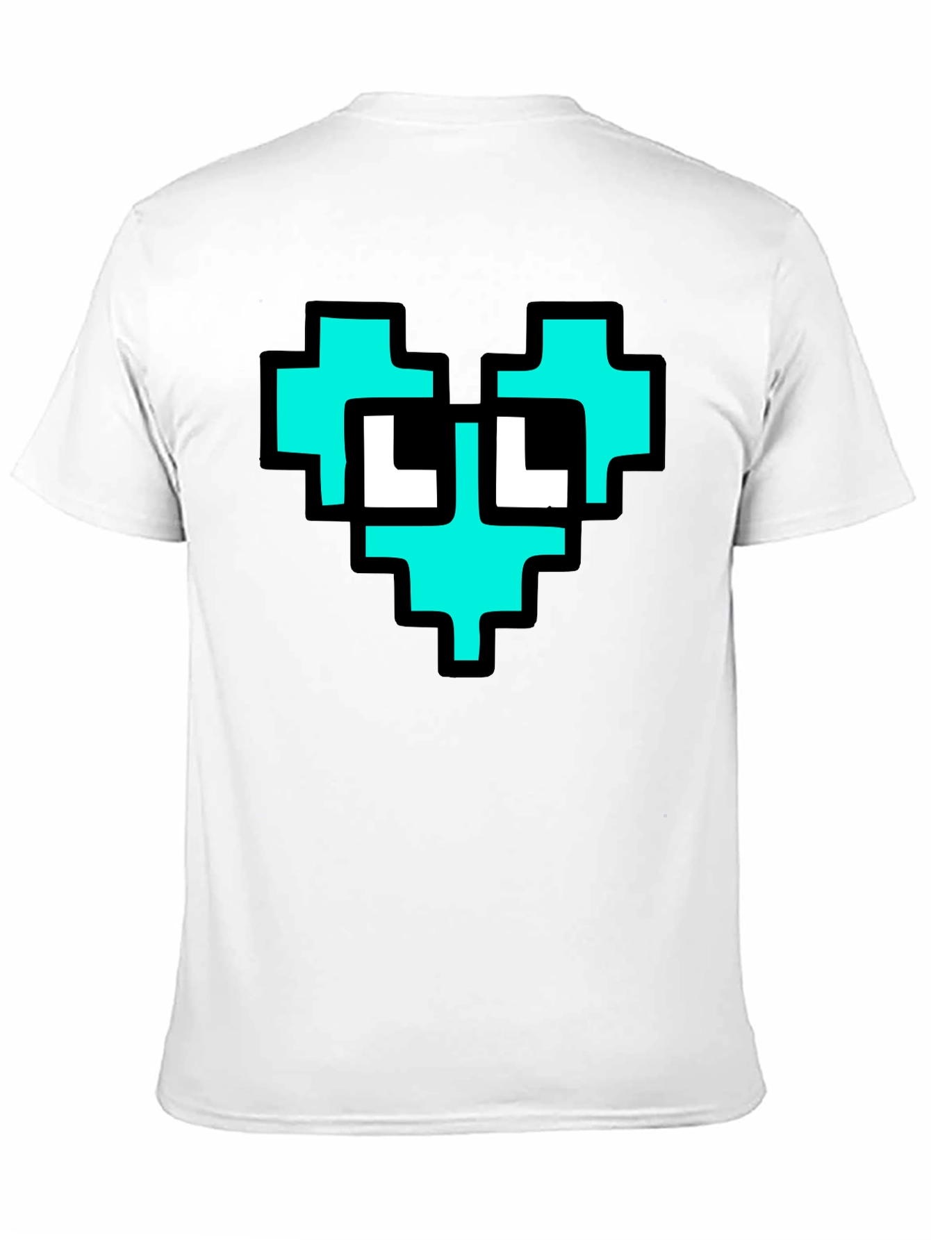 Pixel Heart Graphic T-Shirt - Cool Geeky Design