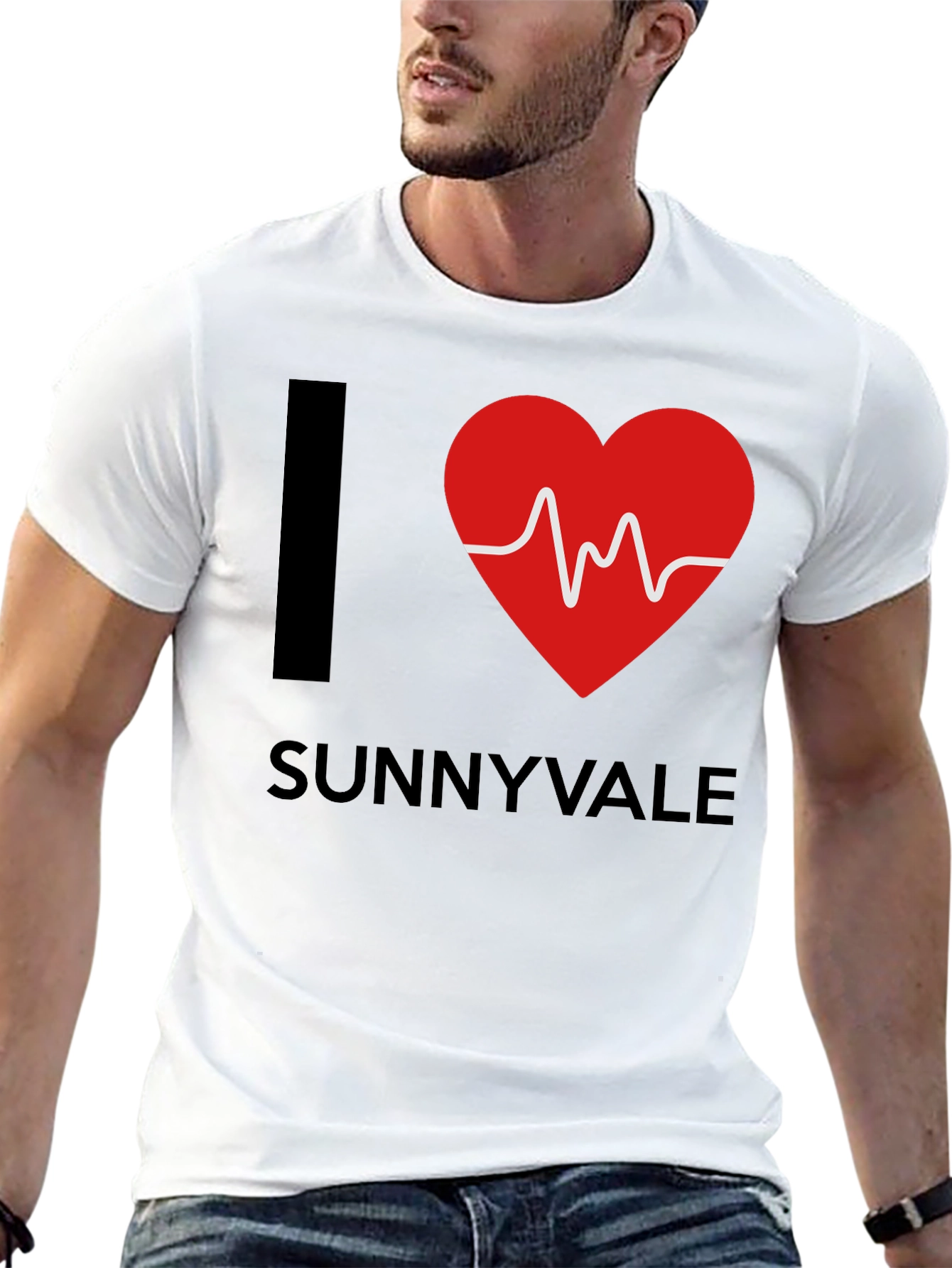 I Heart Sunnyvale Graphic T-Shirt - Trendy Casual Tee