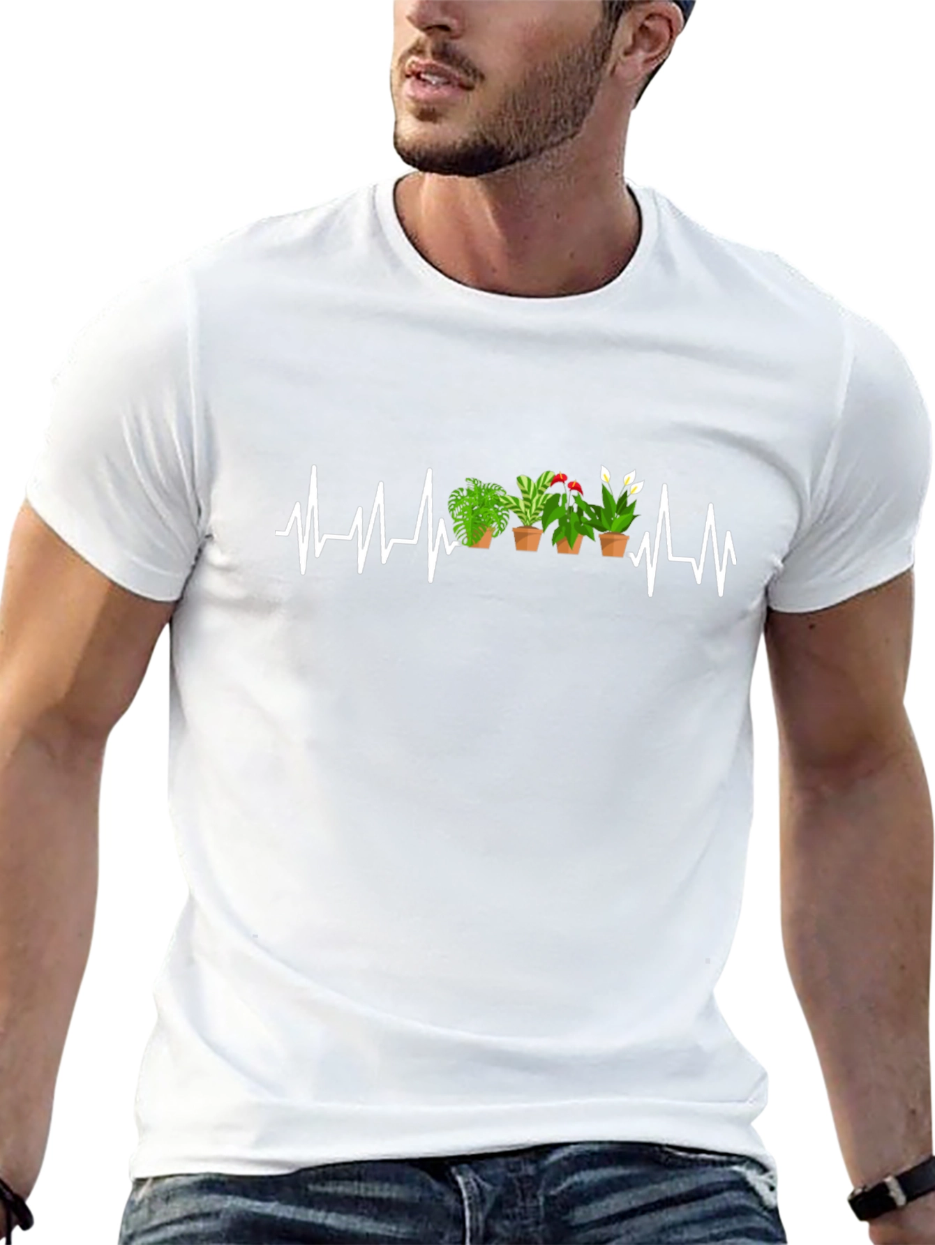 Heartbeat Plants Graphic T-Shirt - Gardener Gift