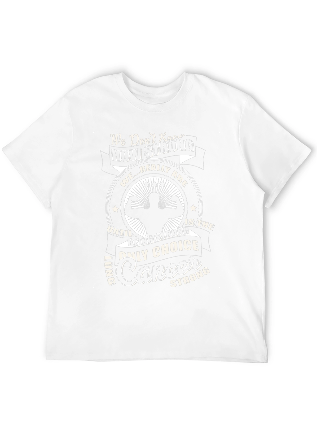 Lung Cancer Strong Black T-Shirt