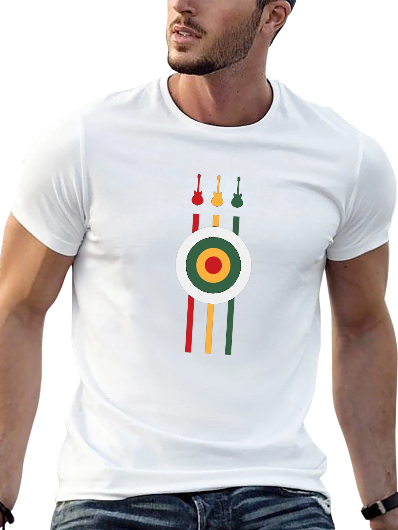 Rasta Guitars Graphic T-Shirt