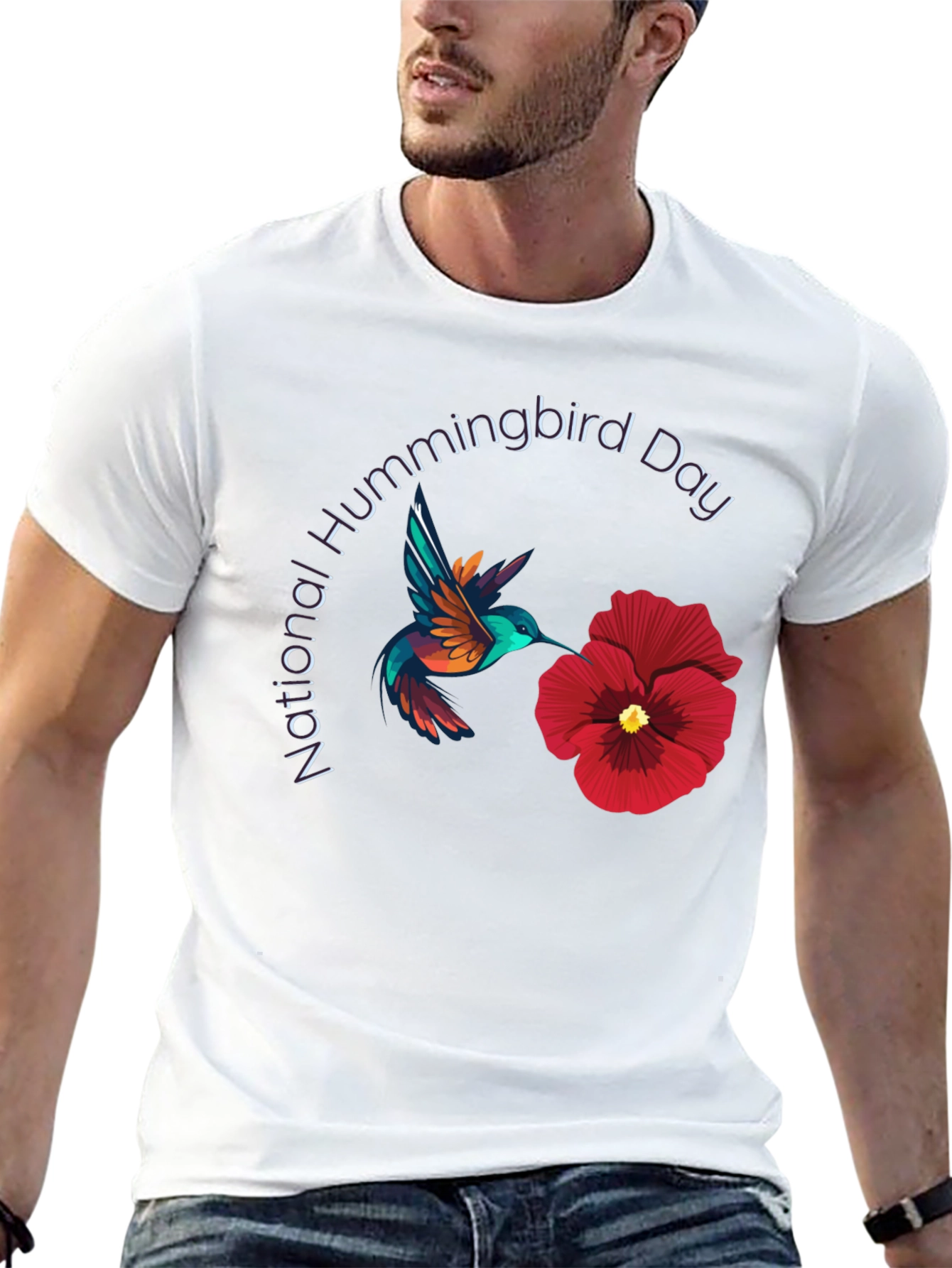 National Hummingbird Day Black T-Shirt
