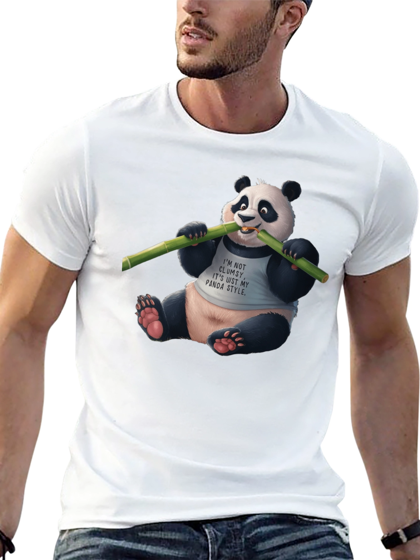 Panda Style Black T-Shirt