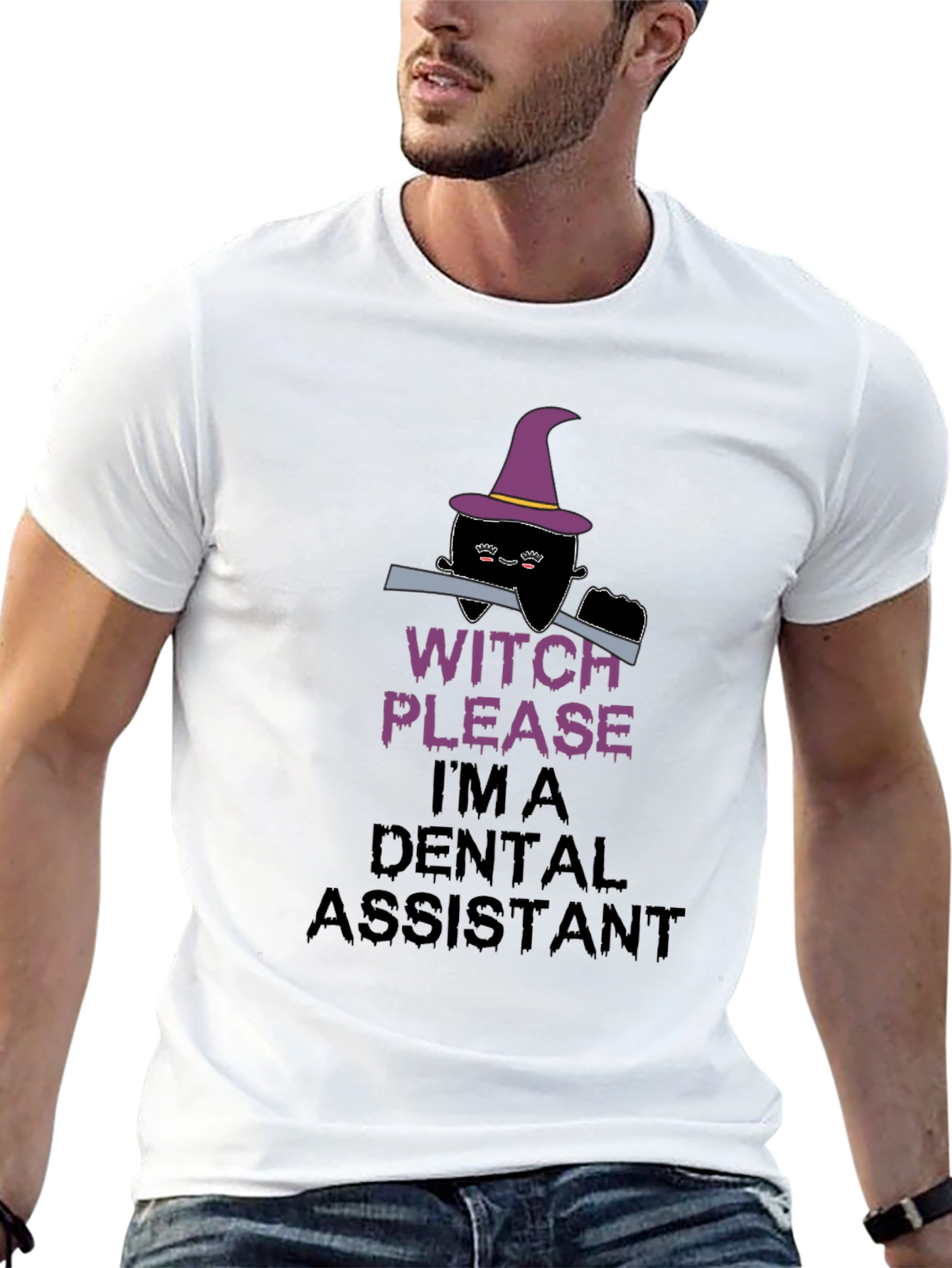 Witch Please Dental Assistant Black T-Shirt