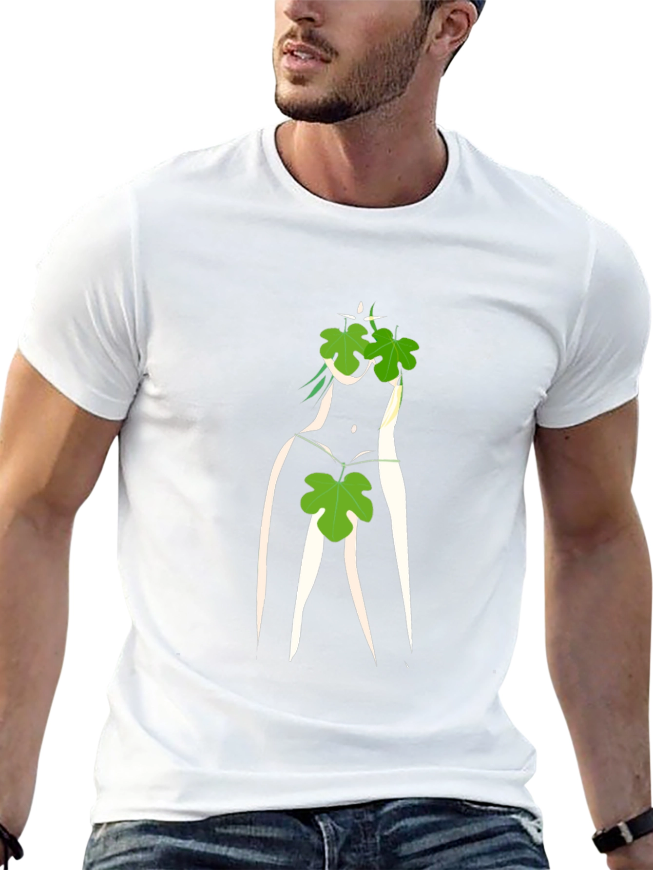 Fig Leaf Graphic Black T-Shirt
