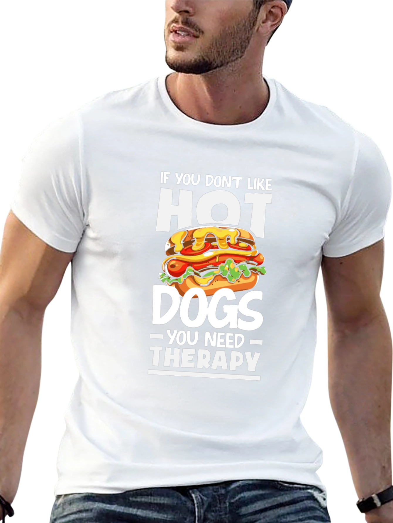 Hot Dog Lover Therapy Tee