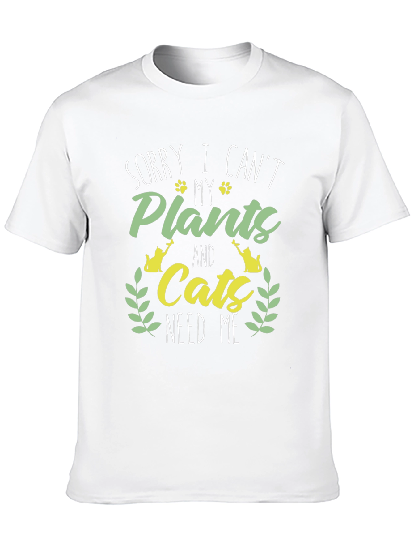 Plant & Cat Lover Graphic T-Shirt