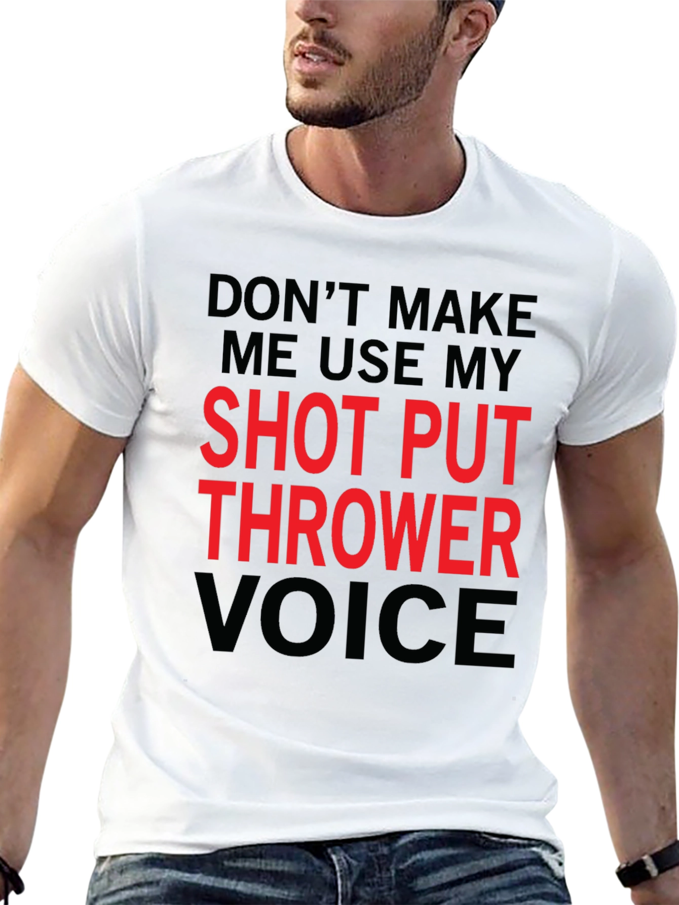 Shot Put Thrower Voice Black T-Shirt