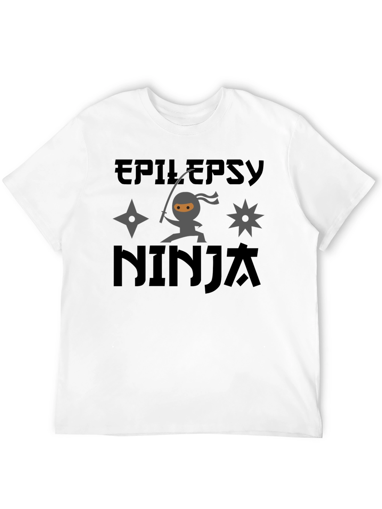 Epilepsy Ninja Graphic Tee - Black Cotton Blend