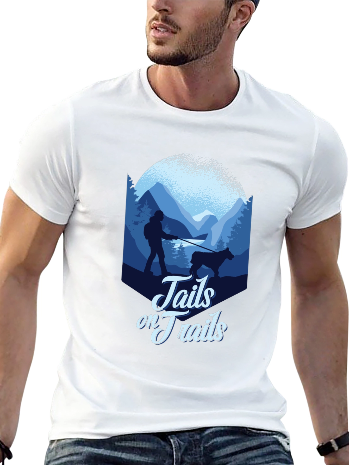 Tails on Trails Graphic Tee - Hiking Adventure