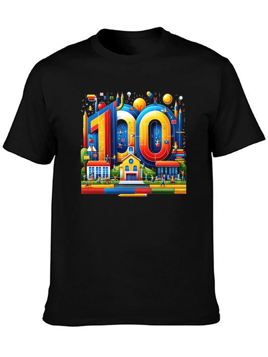 100 Days of School Black Graphic Tee