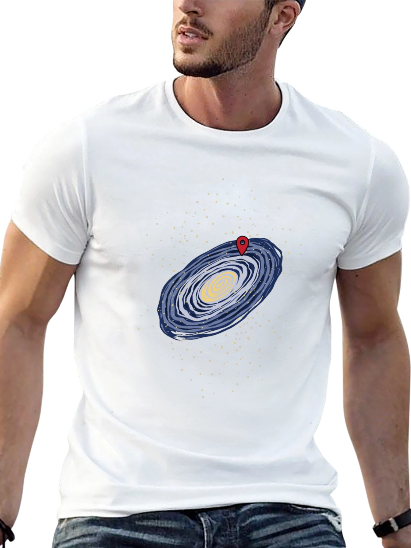 Galaxy Map T-Shirt - Black Graphic Tee