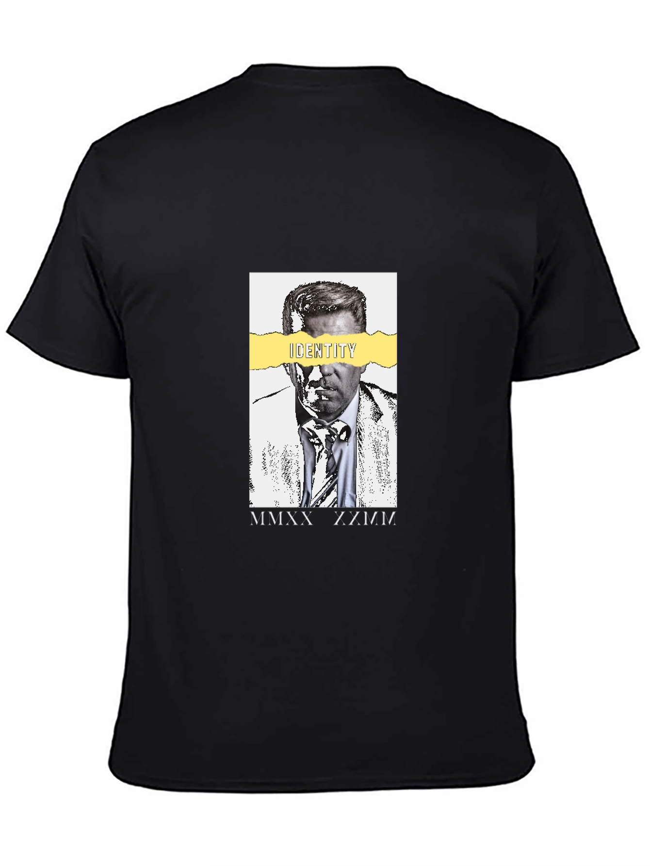Identity Portrait Graphic T-Shirt - Black