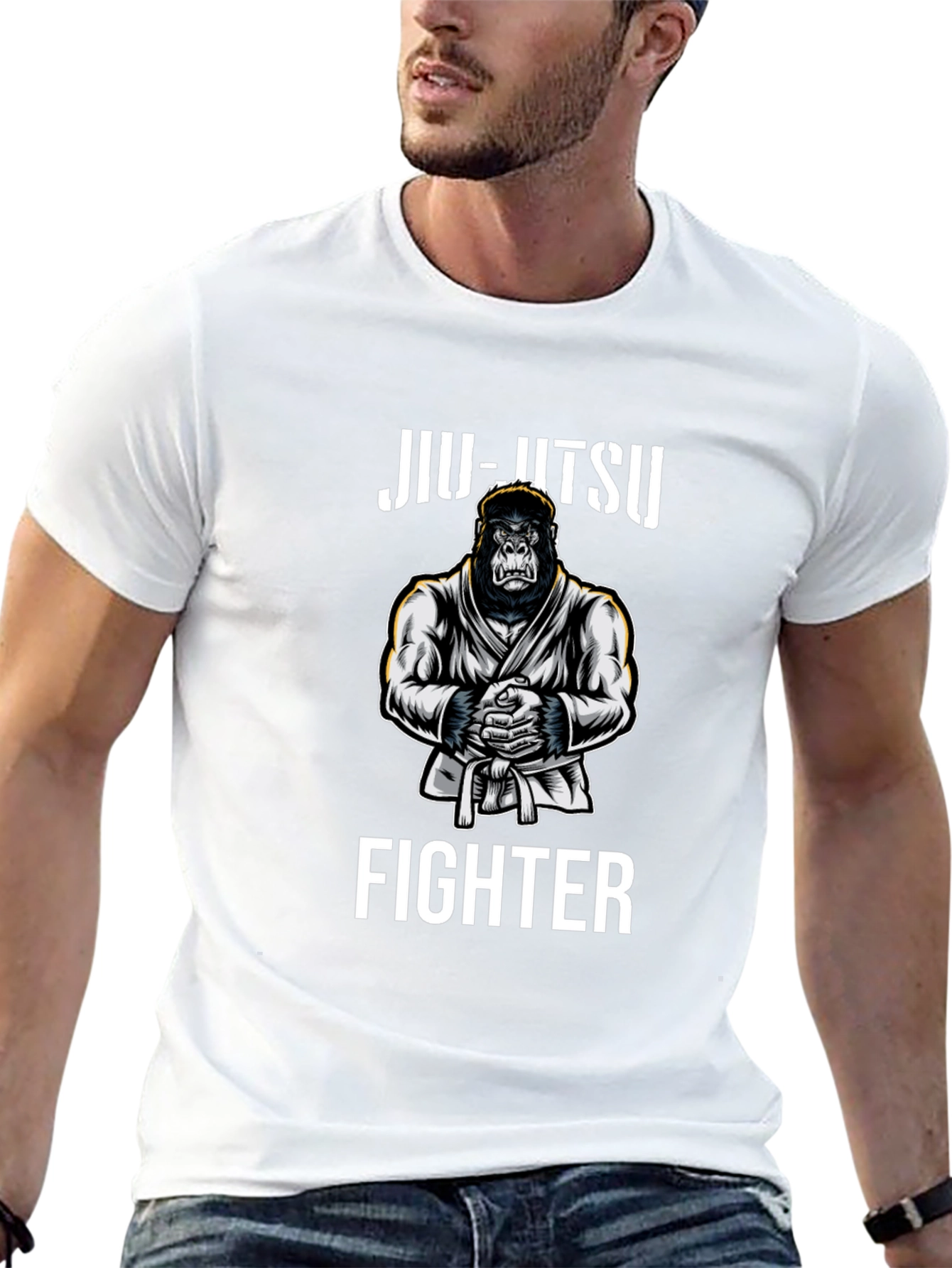 Jiu-Jitsu Gorilla Fighter Black T-Shirt