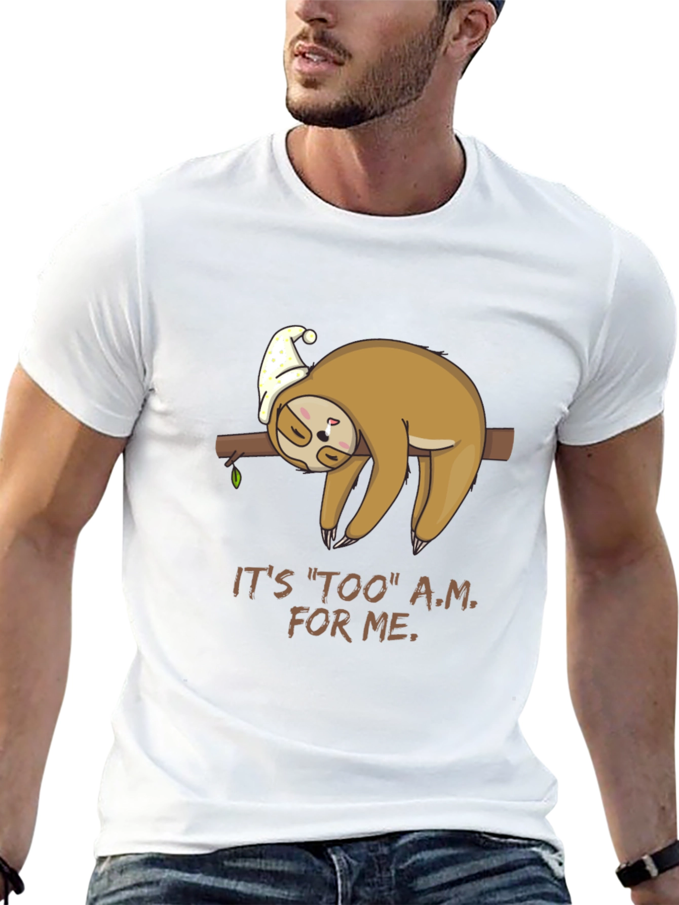 Lazy Sloth Tee - Too A.M. For Me