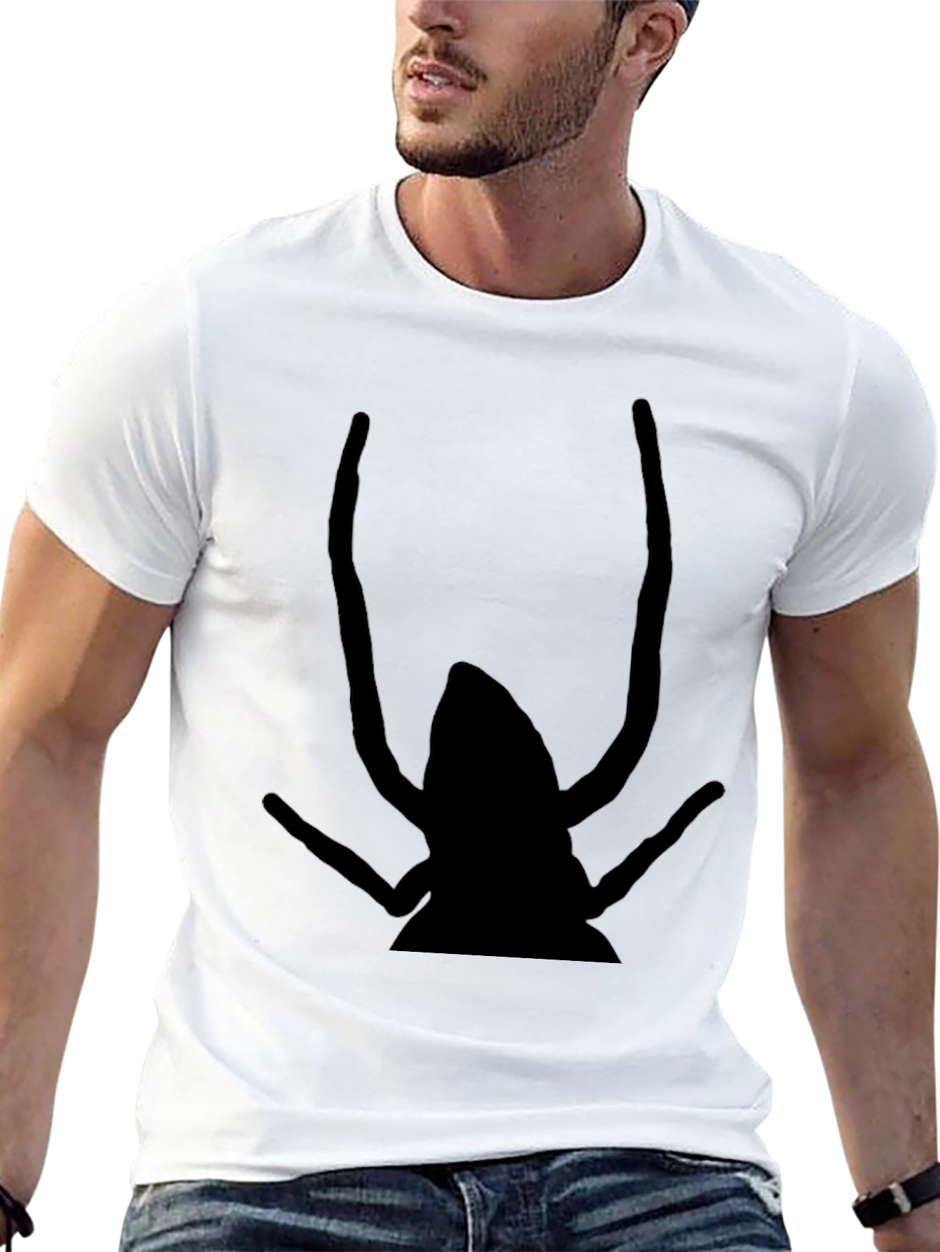 Graphic Black T-Shirt - Insect Design