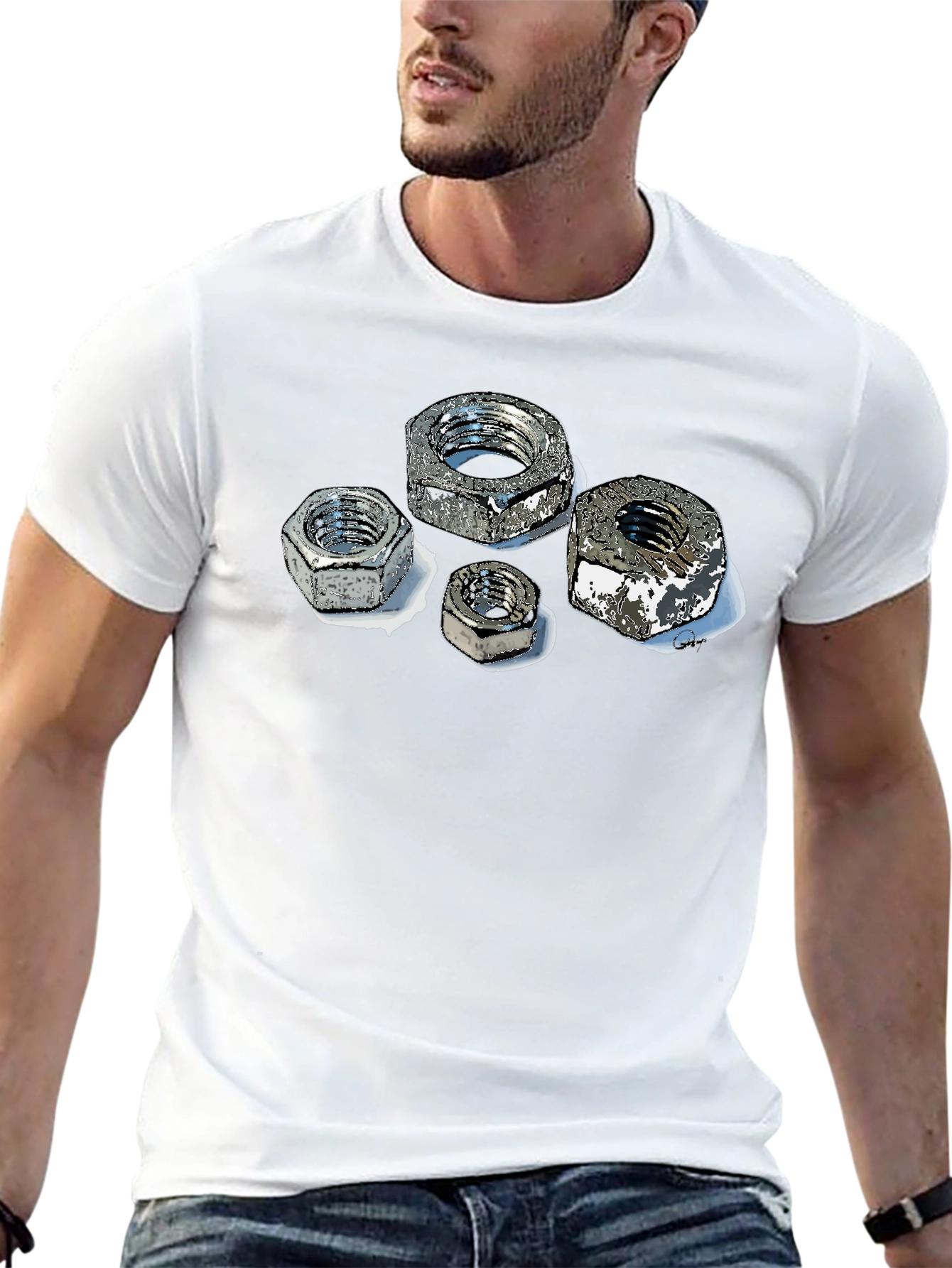 Nuts Graphic Black T-Shirt