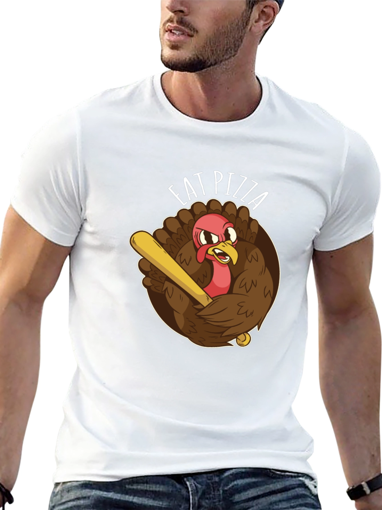 Eat Pizza Baseball Turkey T-Shirt