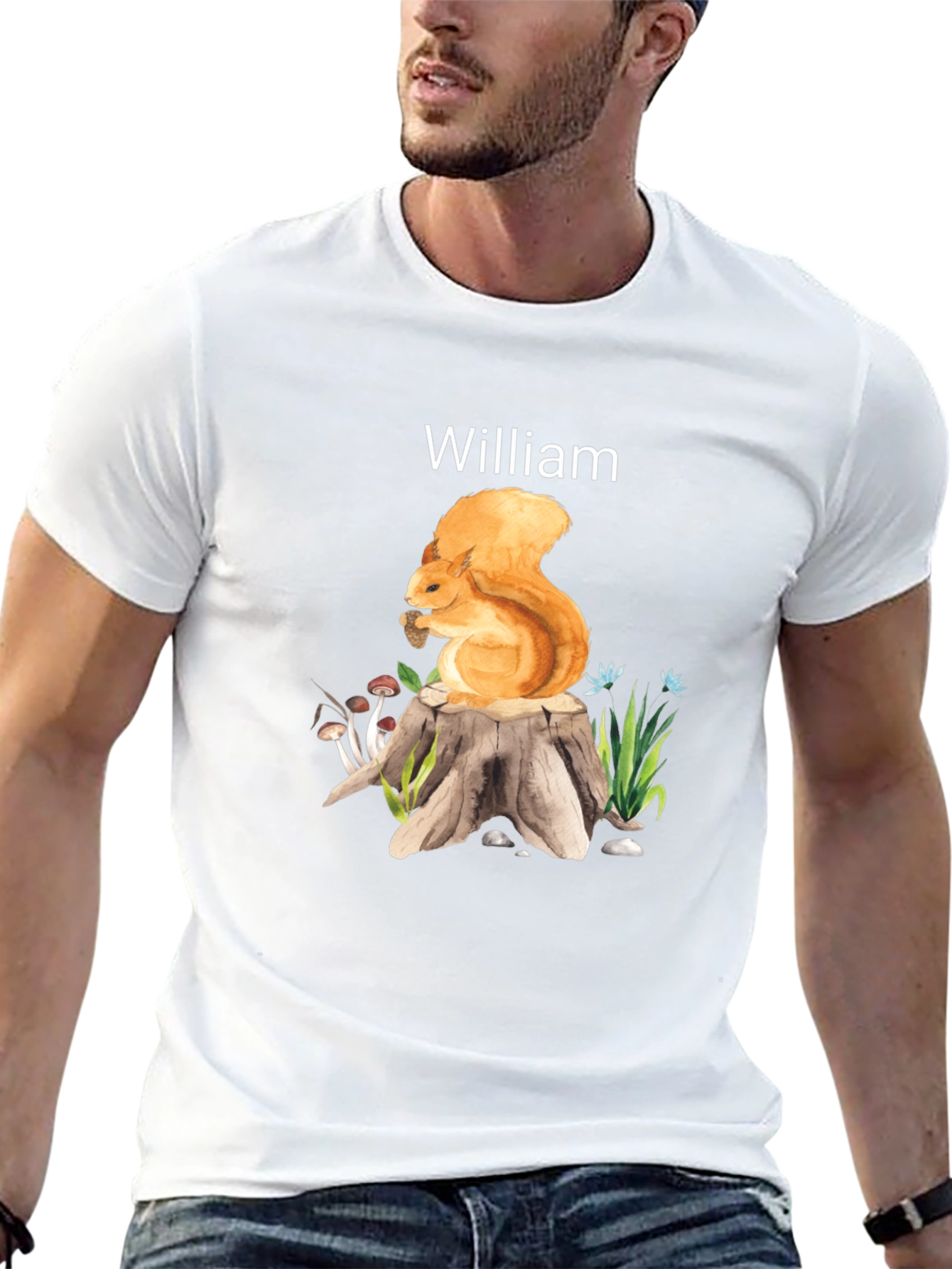 Whimsical Squirrel Personalized T-Shirt