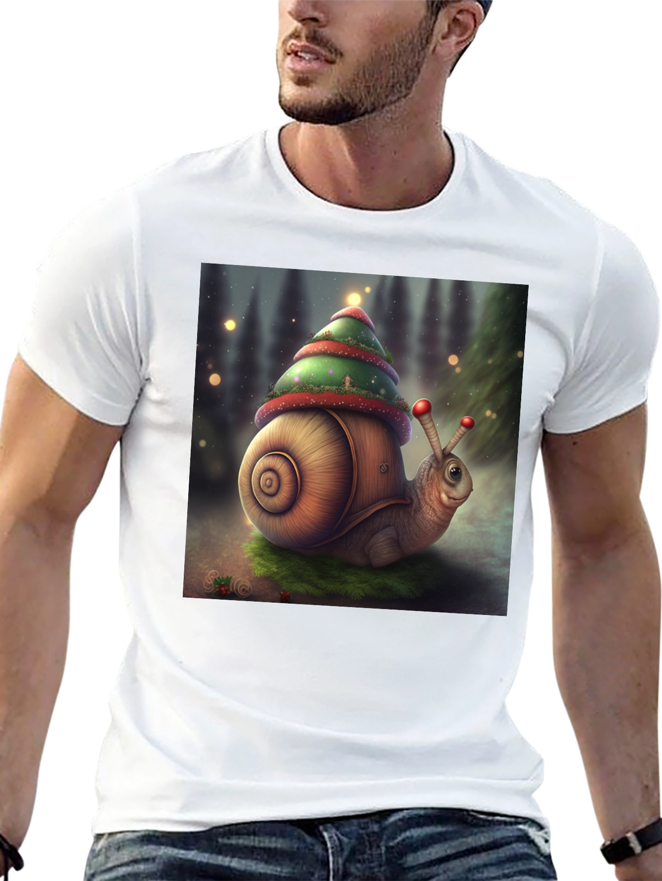 Christmas Snail Graphic Tee