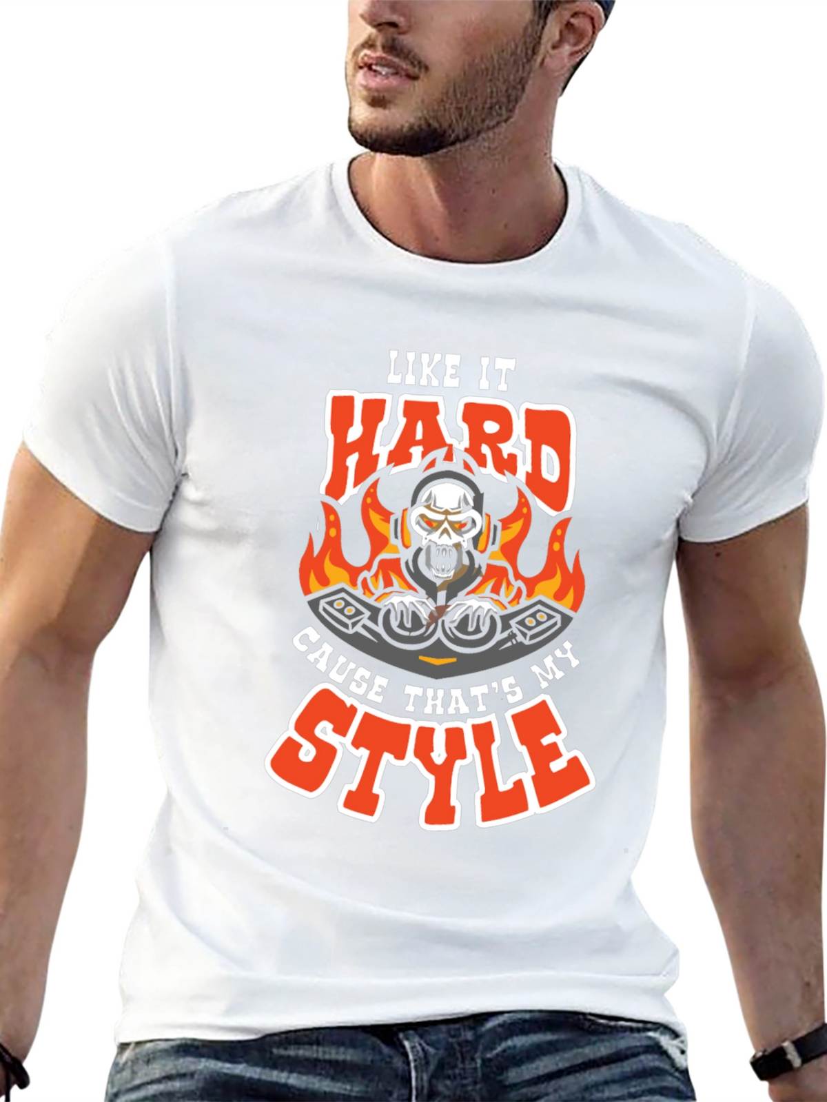 Like It Hard DJ Skull Graphic Tee