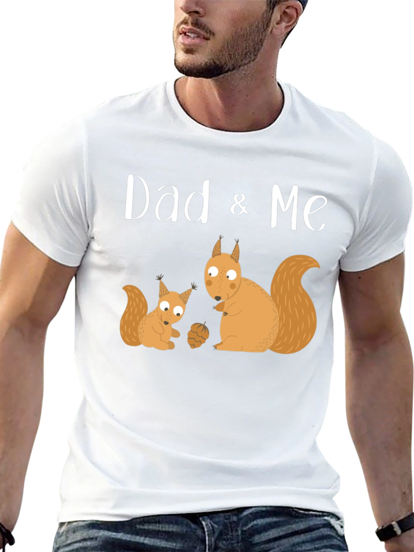 Dad & Me Squirrel Graphic T-Shirt