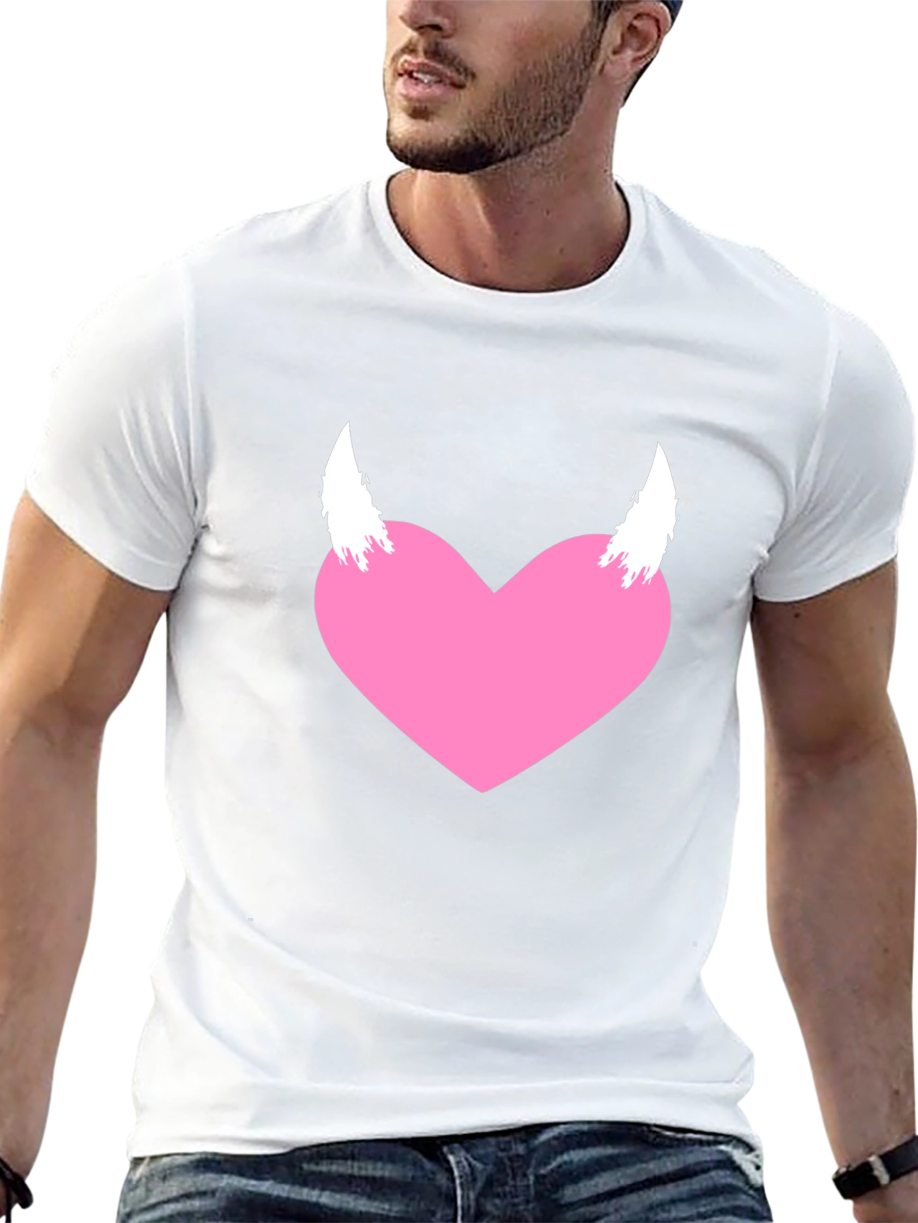 Heart with Horns Graphic Tee - Black