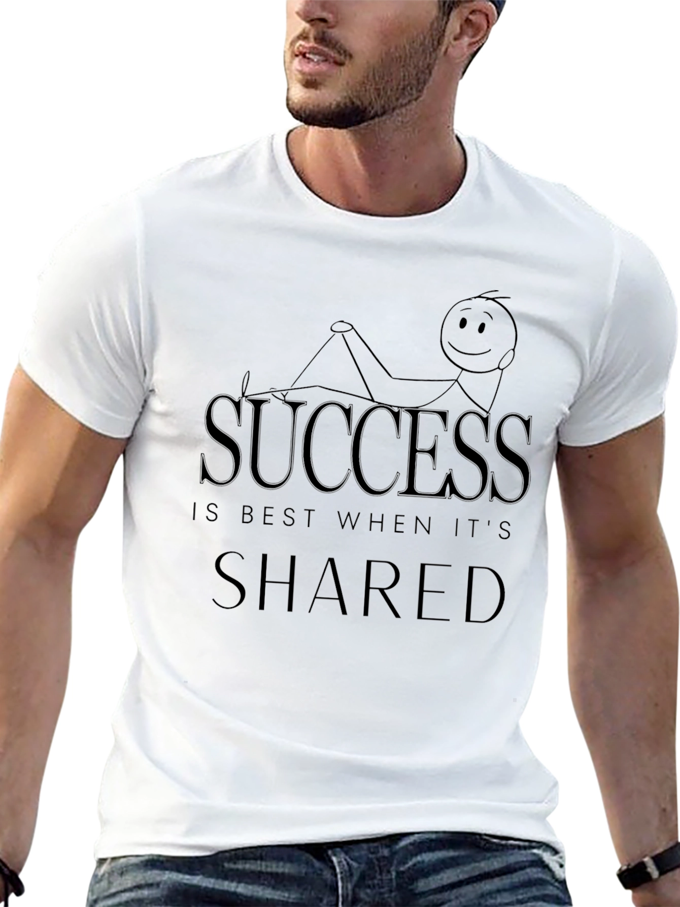 Success is Shared Graphic Tee - Black Unisex T-Shirt