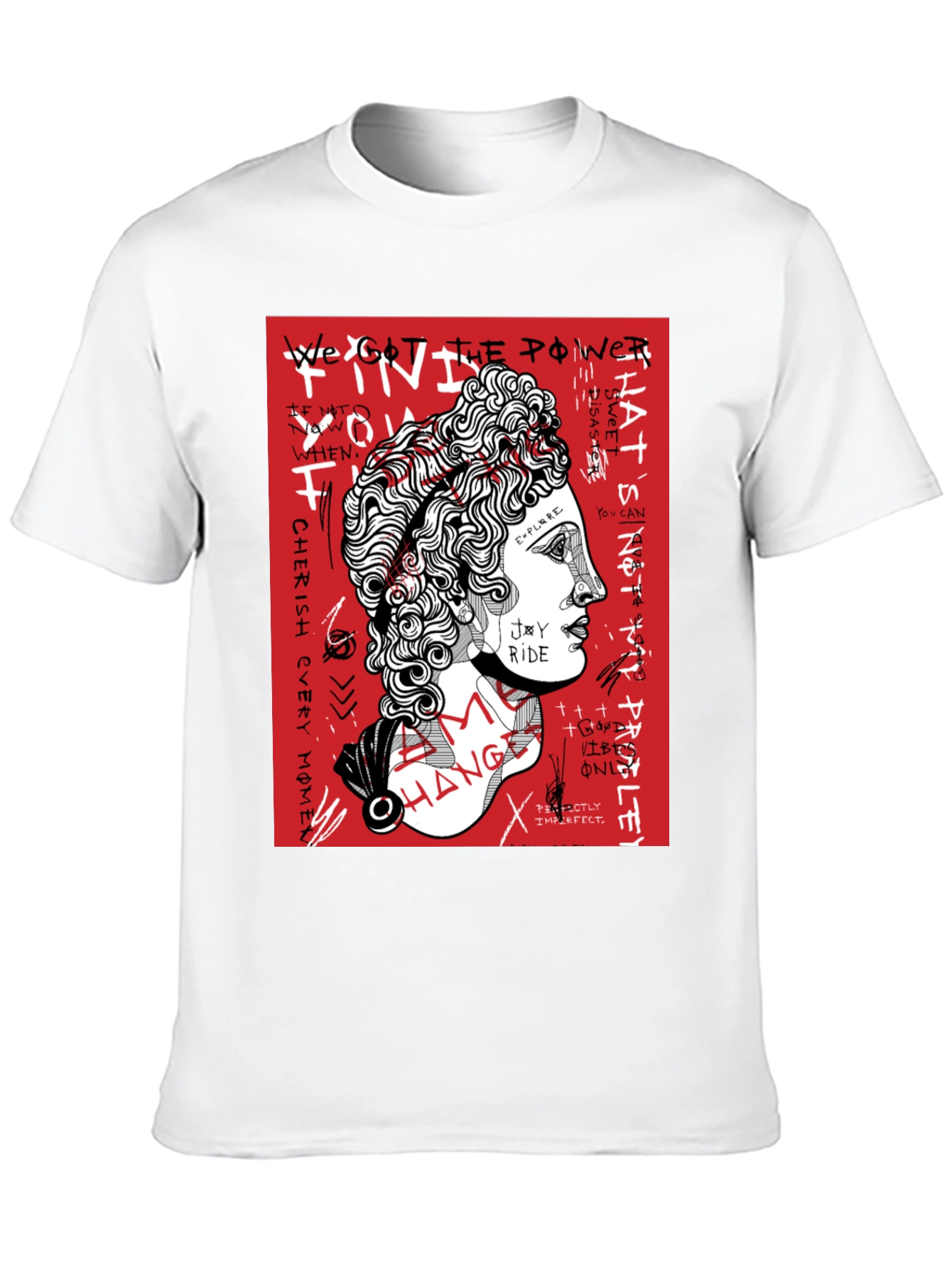 Graphic Print Tee - Modern Art Style