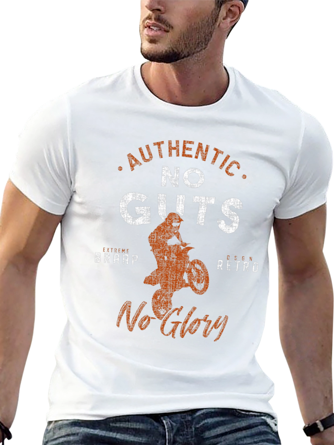 Authentic No Guts No Glory Motocross T-Shirt