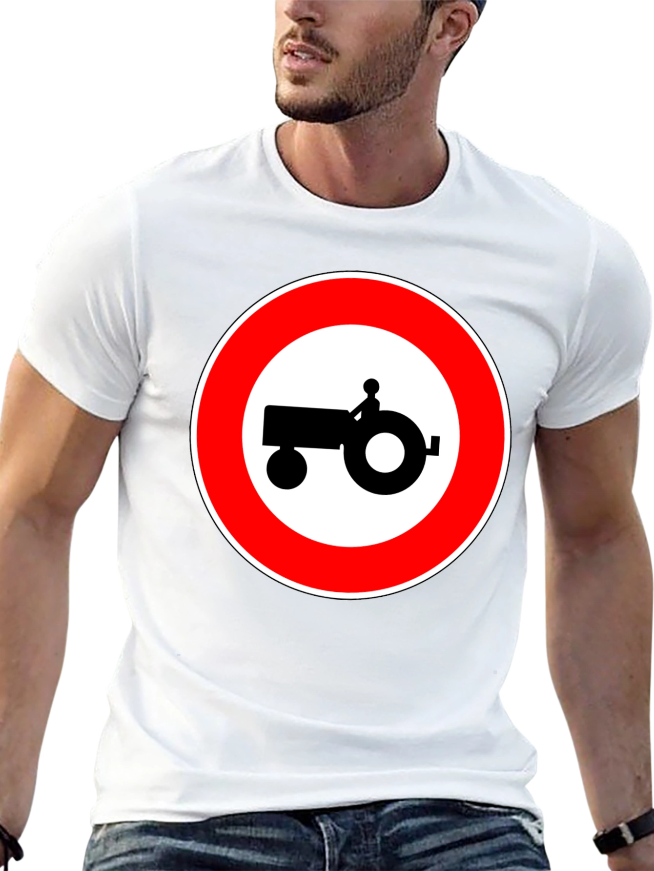 Tractor Sign Black T-Shirt