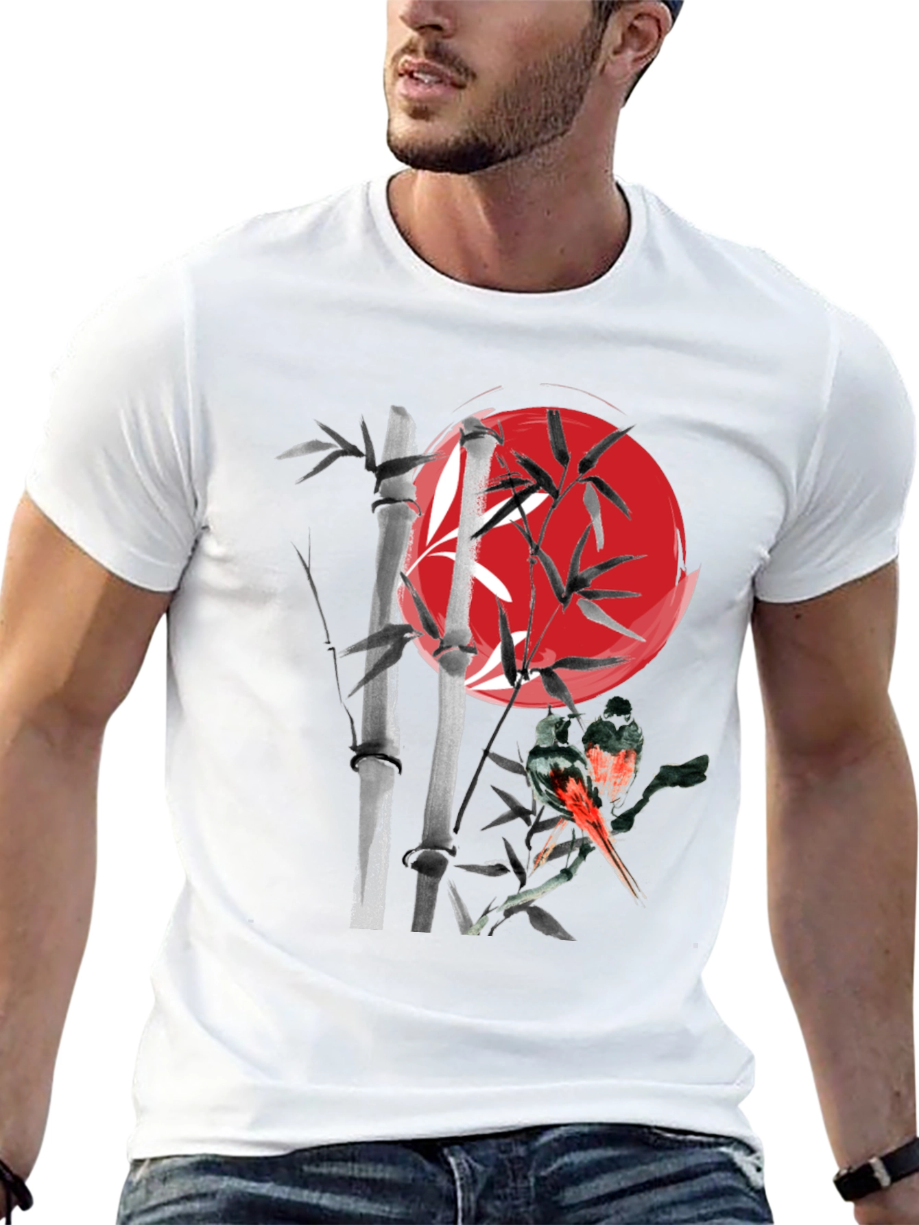 Bamboo & Bird Graphic Tee