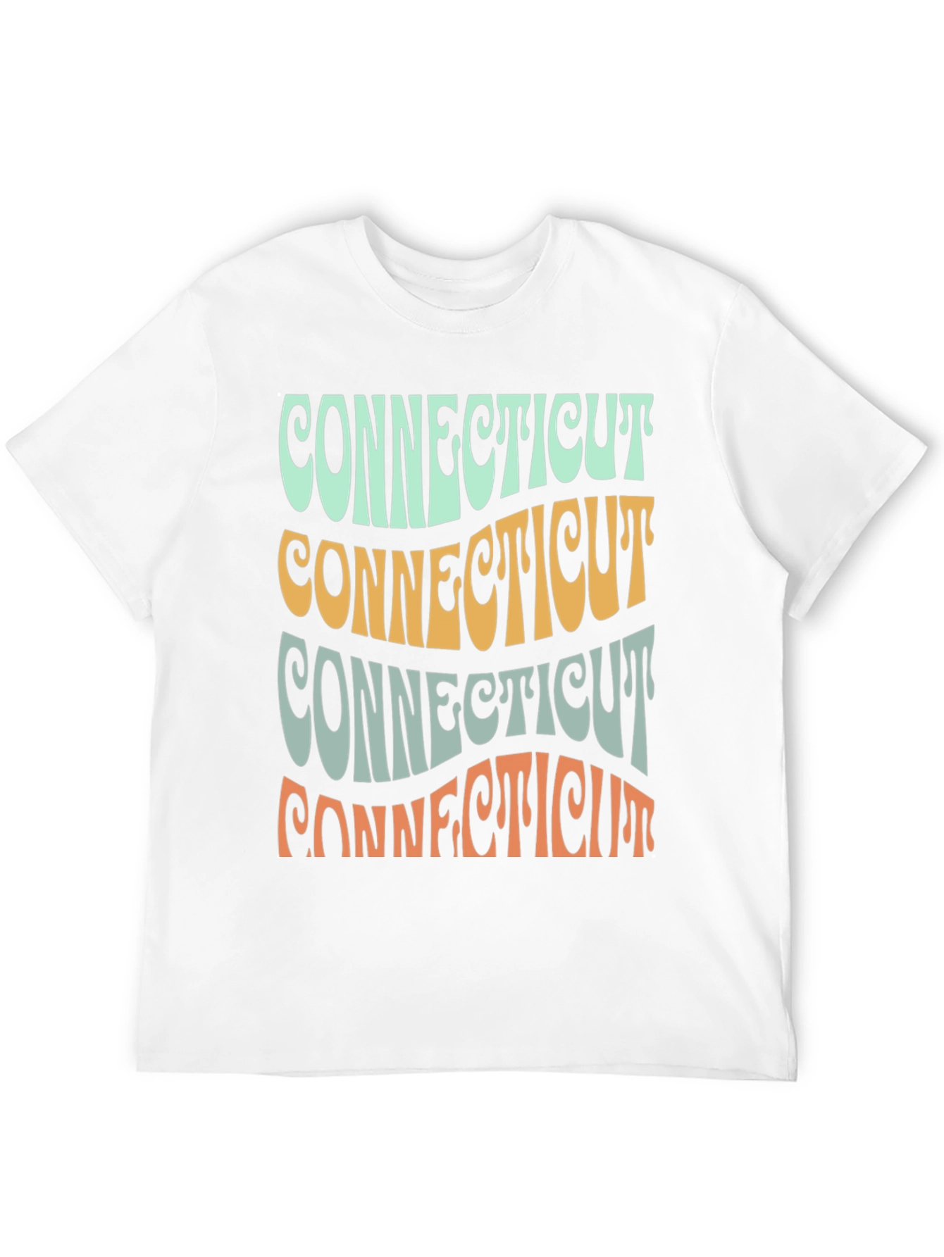 Retro Connecticut State T-Shirt - Graphic Print