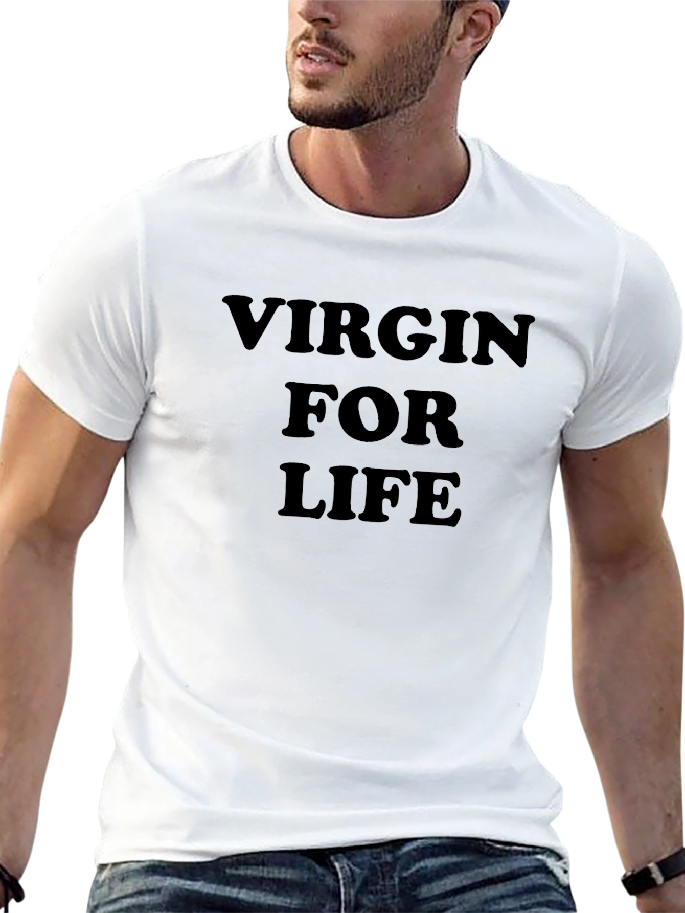 Virgin For Life Graphic Tee - Black T-Shirt