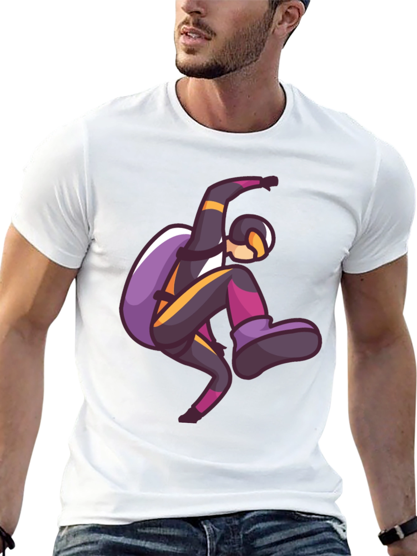 Skydiving Graphic Print T-Shirt