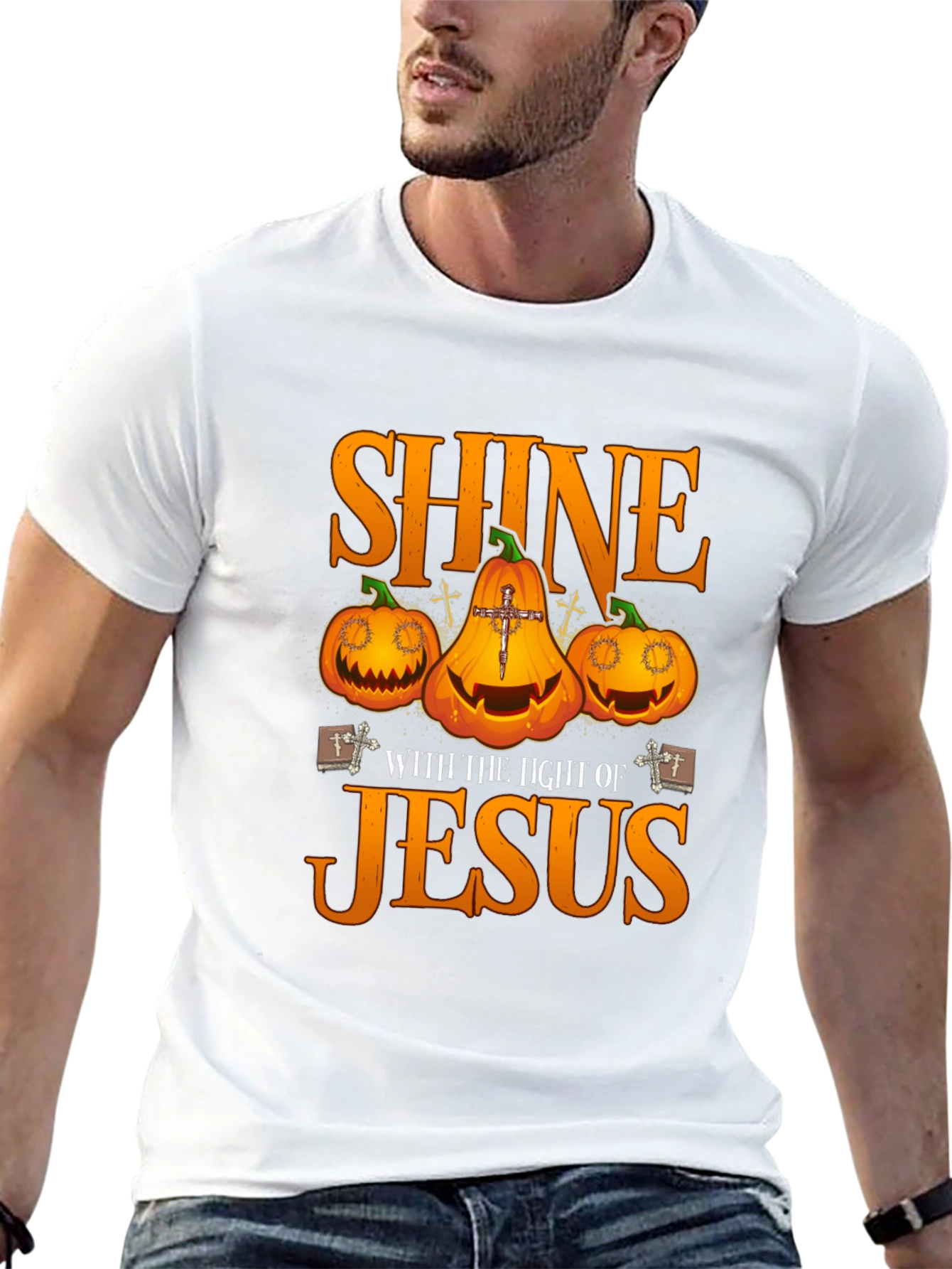 Shine with the Light of Jesus Halloween T-Shirt