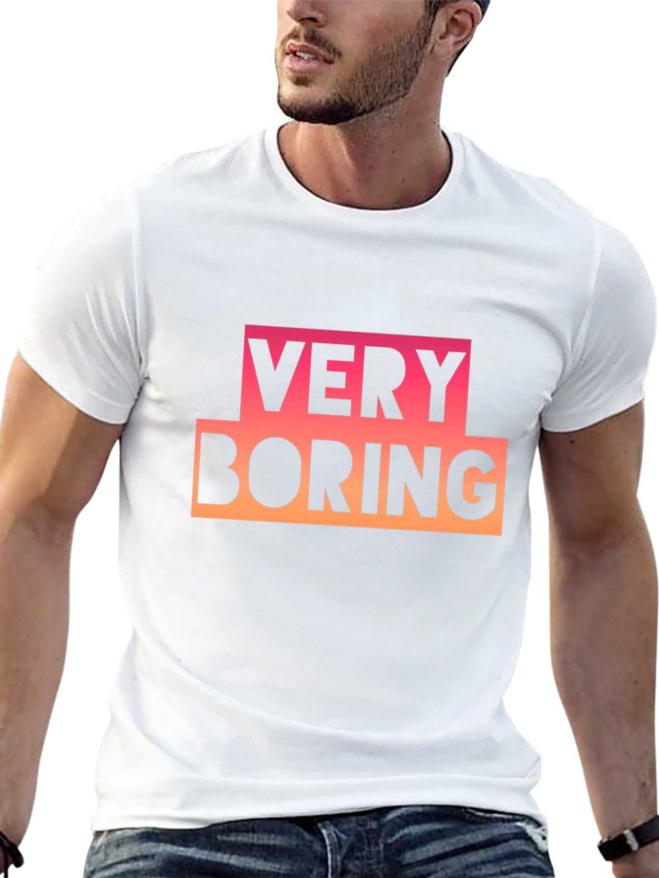 Very Boring Graphic Tee - Black Casual T-Shirt