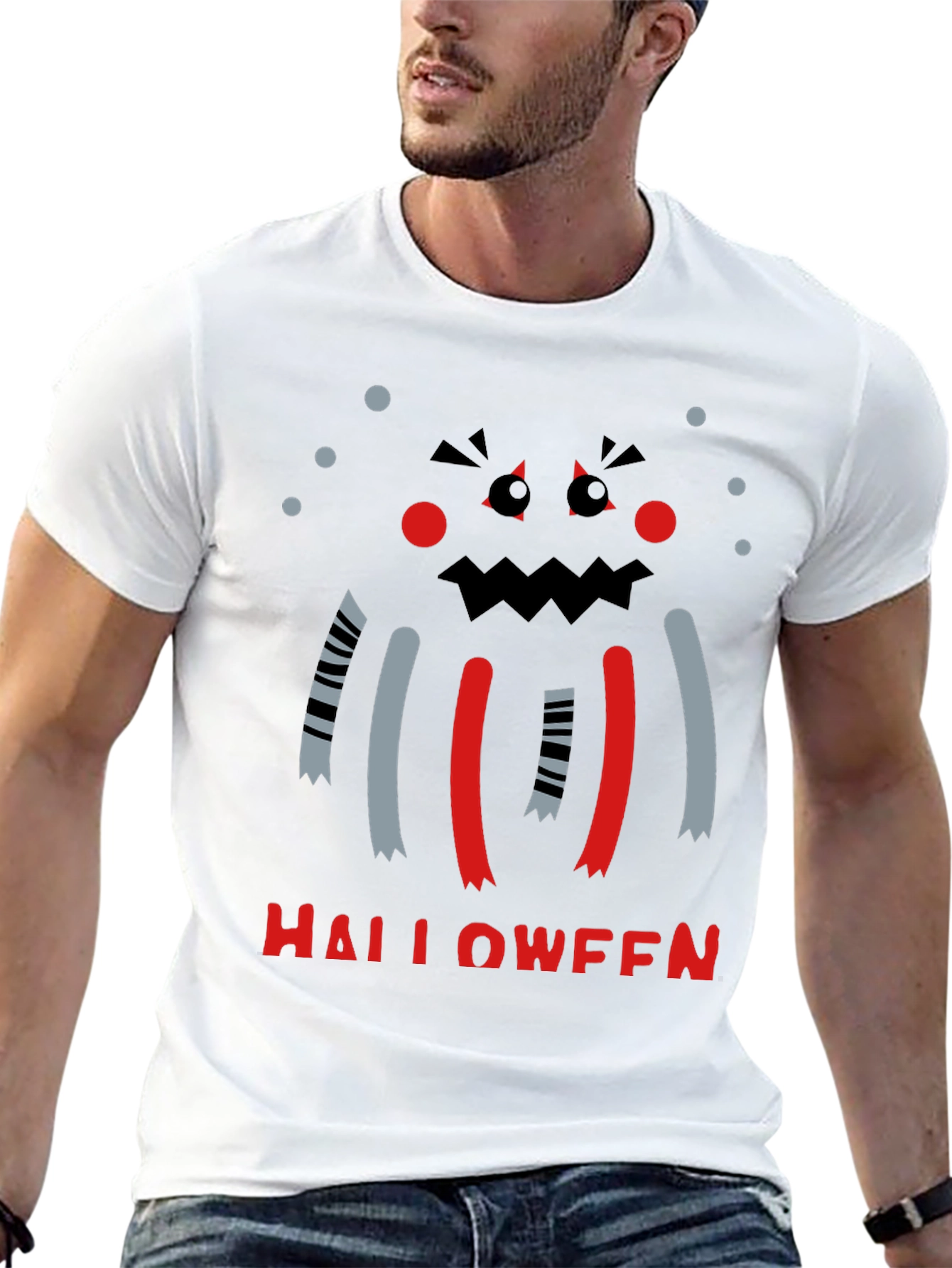 Halloween Monster Graphic Tee - Spooky Season Shirt