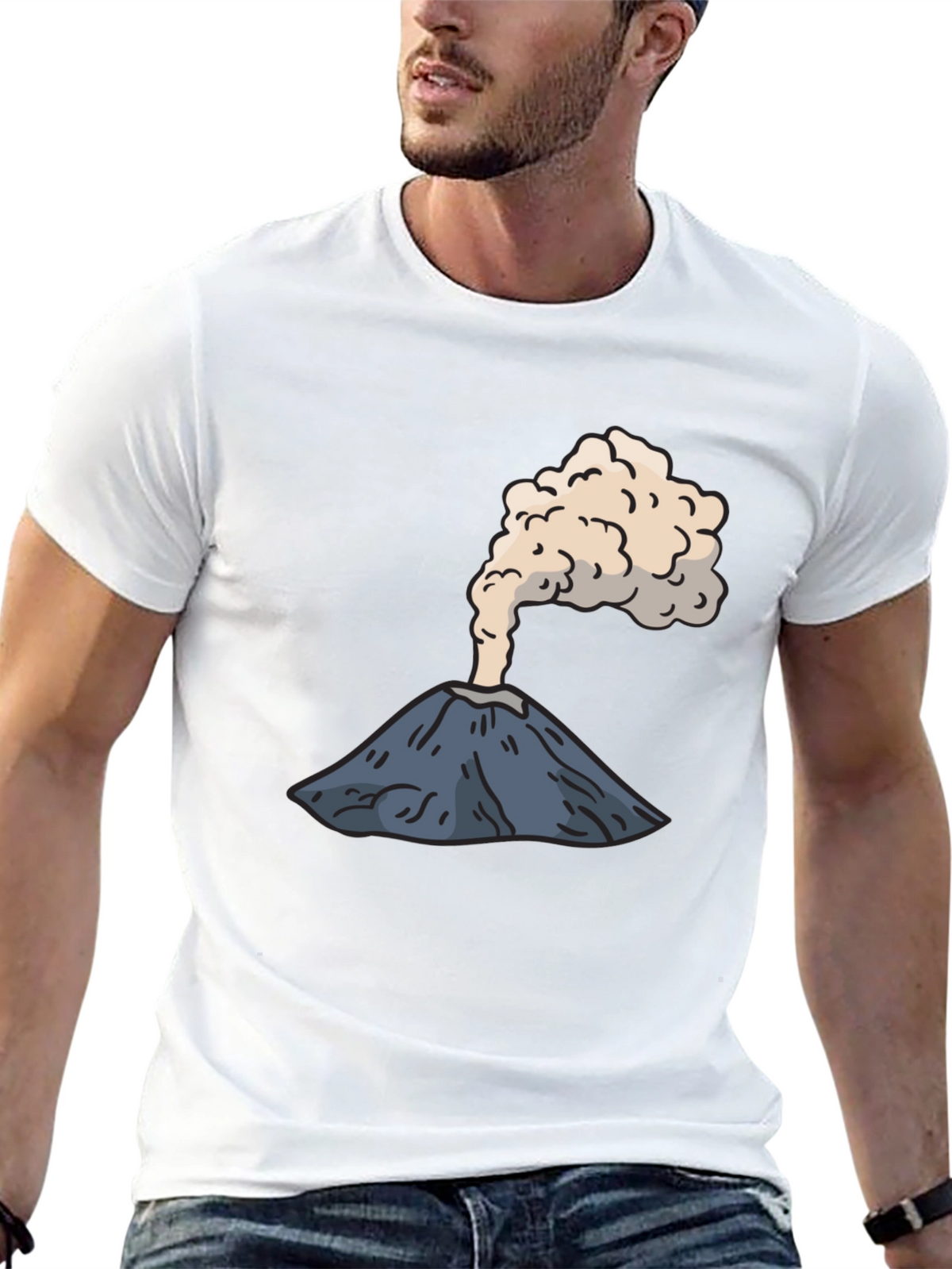 Volcano Graphic Tee - Erupting Style Soft Cotton
